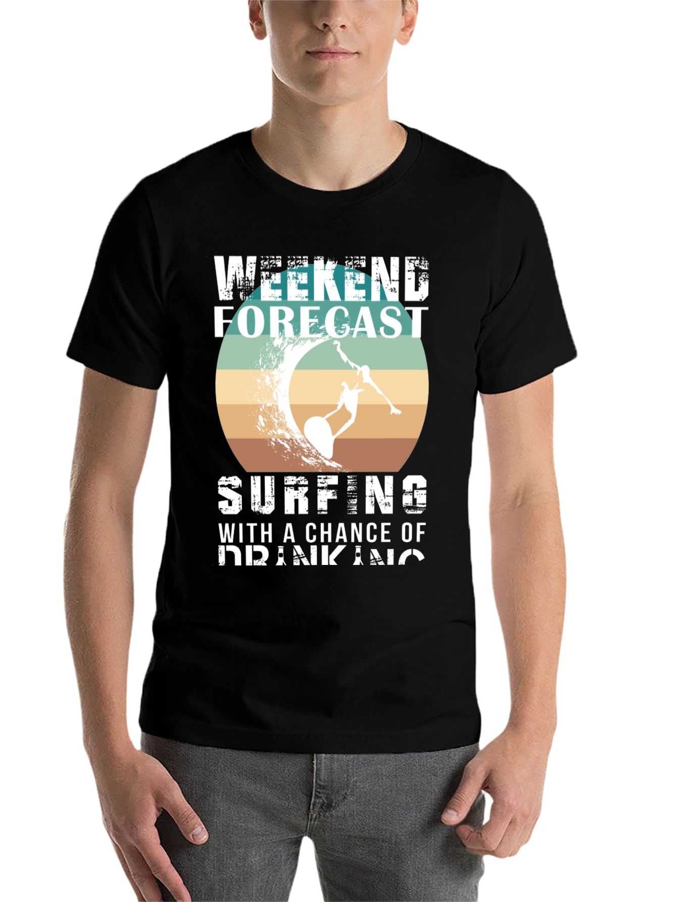 Black Weekend Forecast Surfing T-Shirt view 7