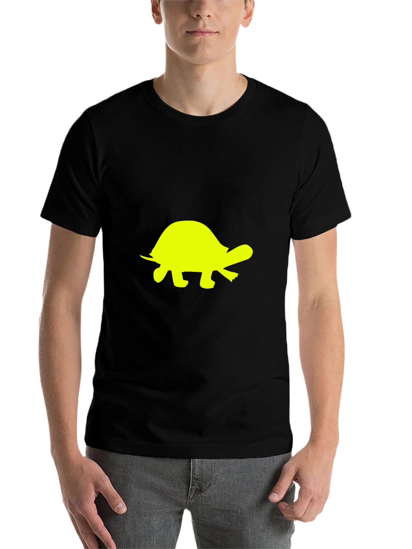 Black Turtle Graphic Tee - Black Cotton T-Shirt view 7