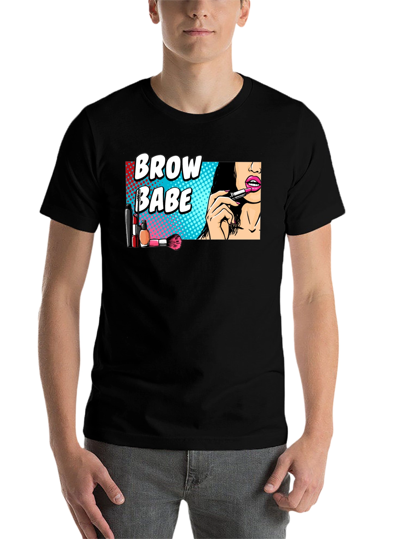 Black Brow Babe Graphic Tee - Makeup Artist T-Shirt view 7
