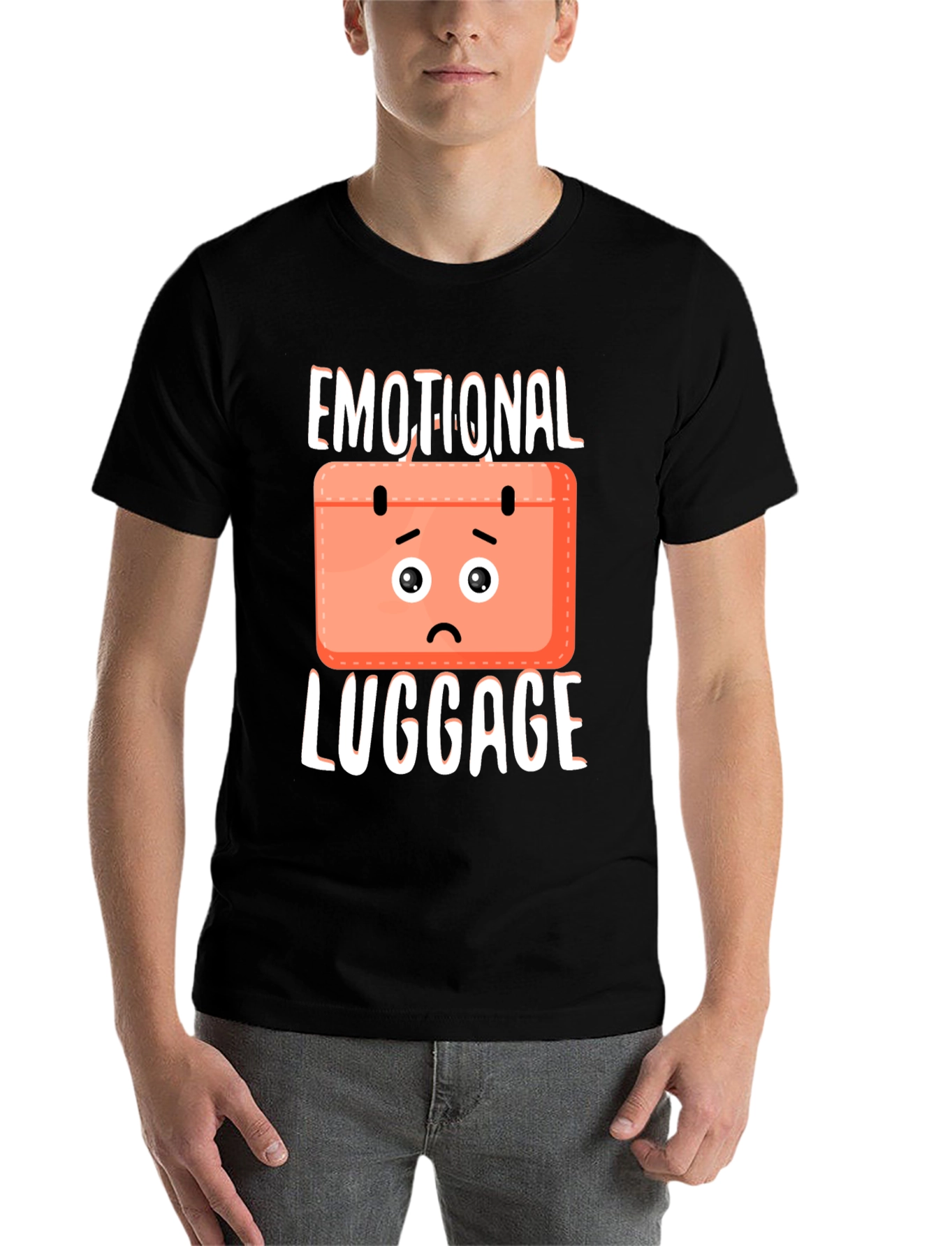 Black Emotional Baggage T-Shirt - Funny Novelty Tee view 7