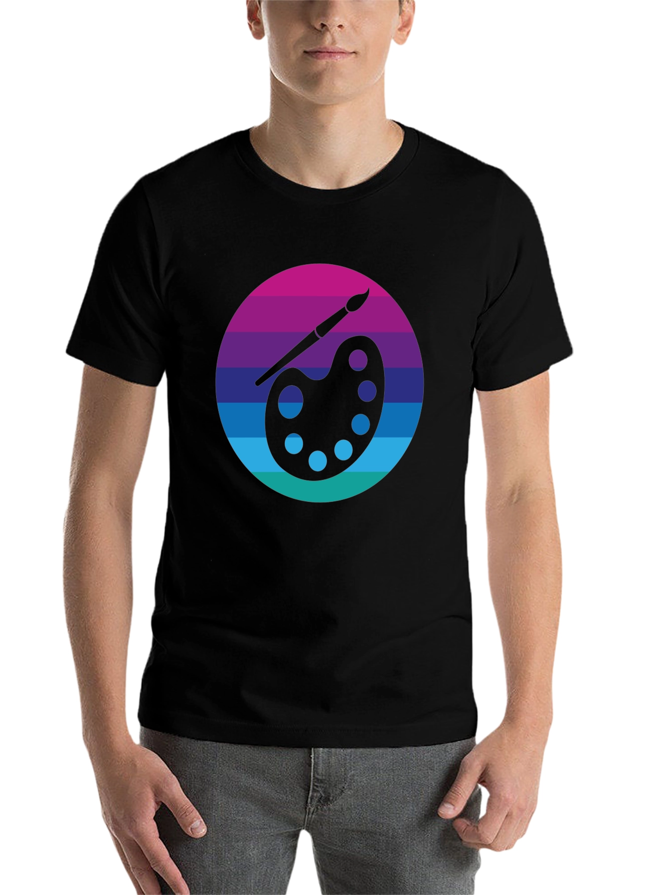 Black Artist Palette Graphic Tee - Creative Style view 7