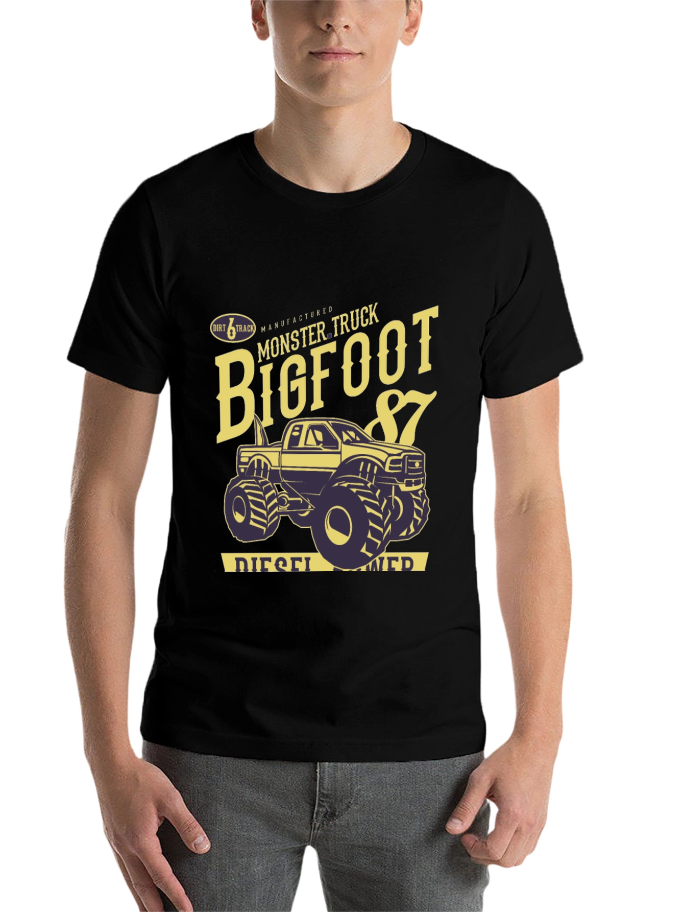Black Bigfoot Monster Truck '87 Graphic Tee view 7