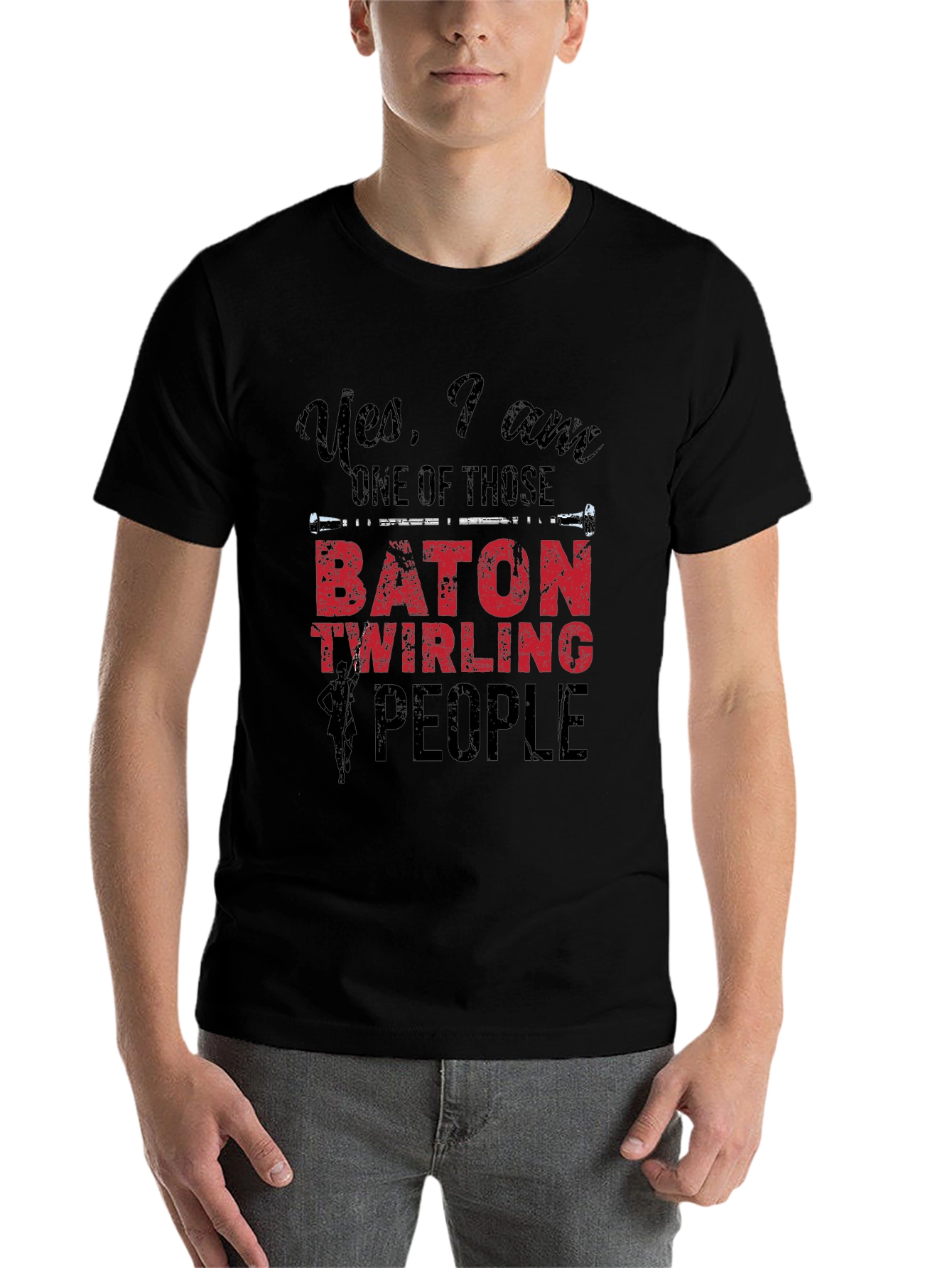 Black Baton Twirling People Graphic Tee view 7