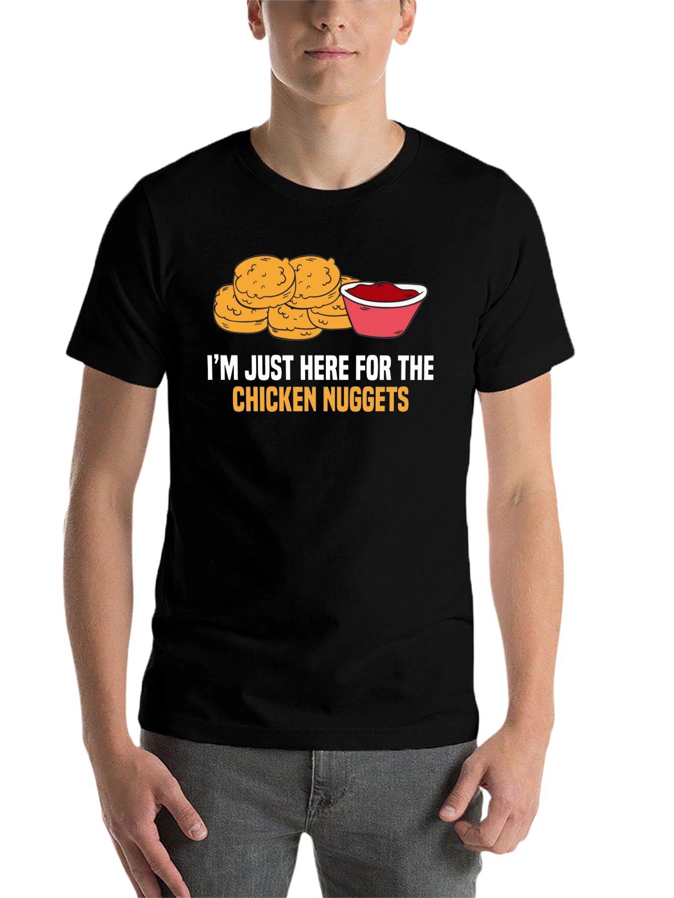 Black Chicken Nugget Lover T-Shirt view 7