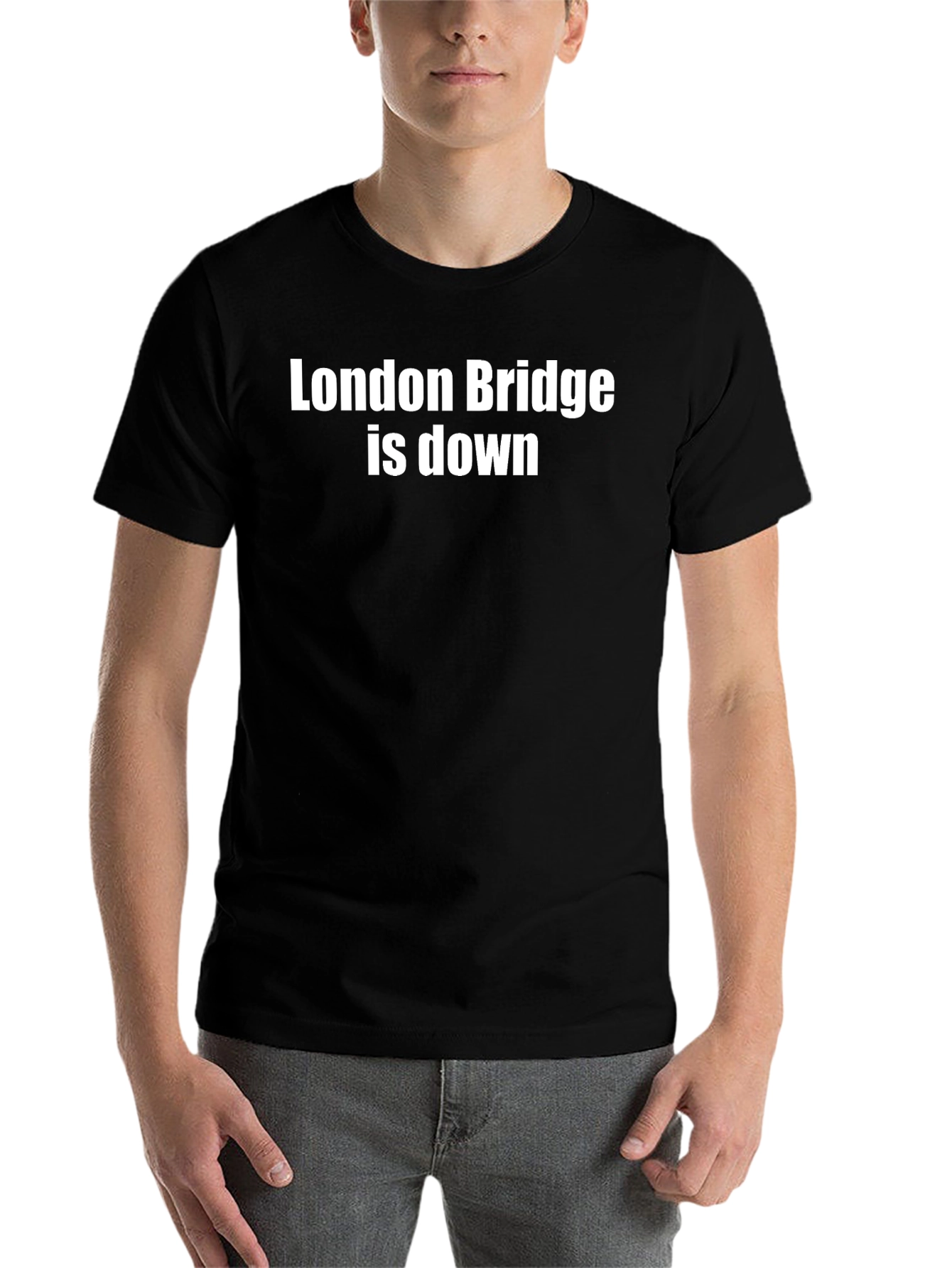 Black London Bridge is Down Graphic Tee view 7