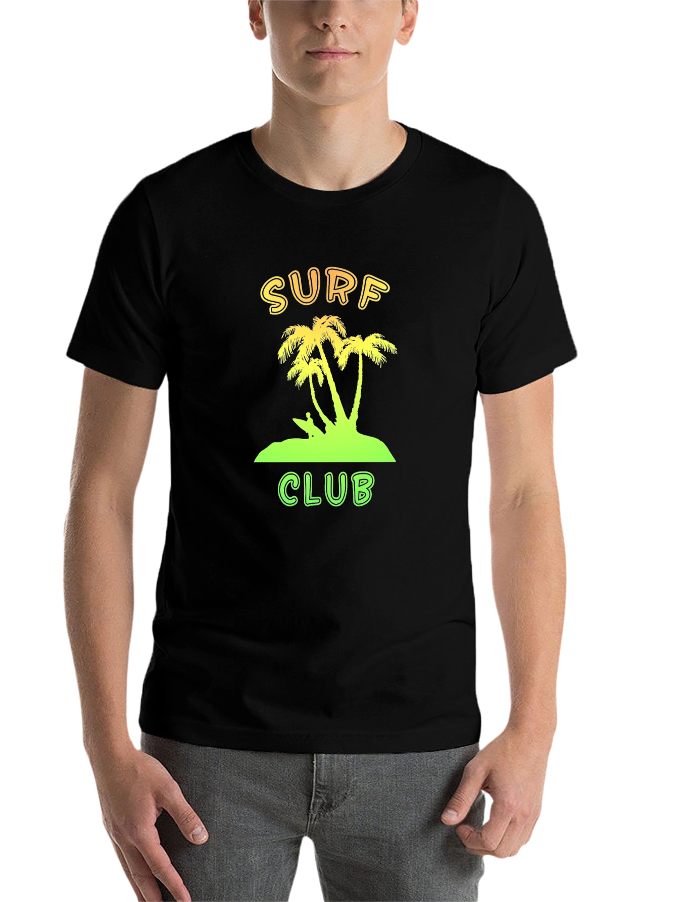 Black Surf Club Palm Tree T-Shirt - Island Vibes Tee view 7