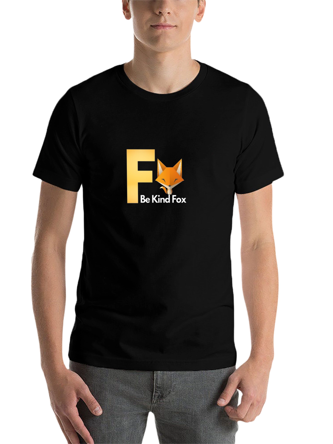 Black Be Kind Fox T-Shirt - Stylish Graphic Tee view 7