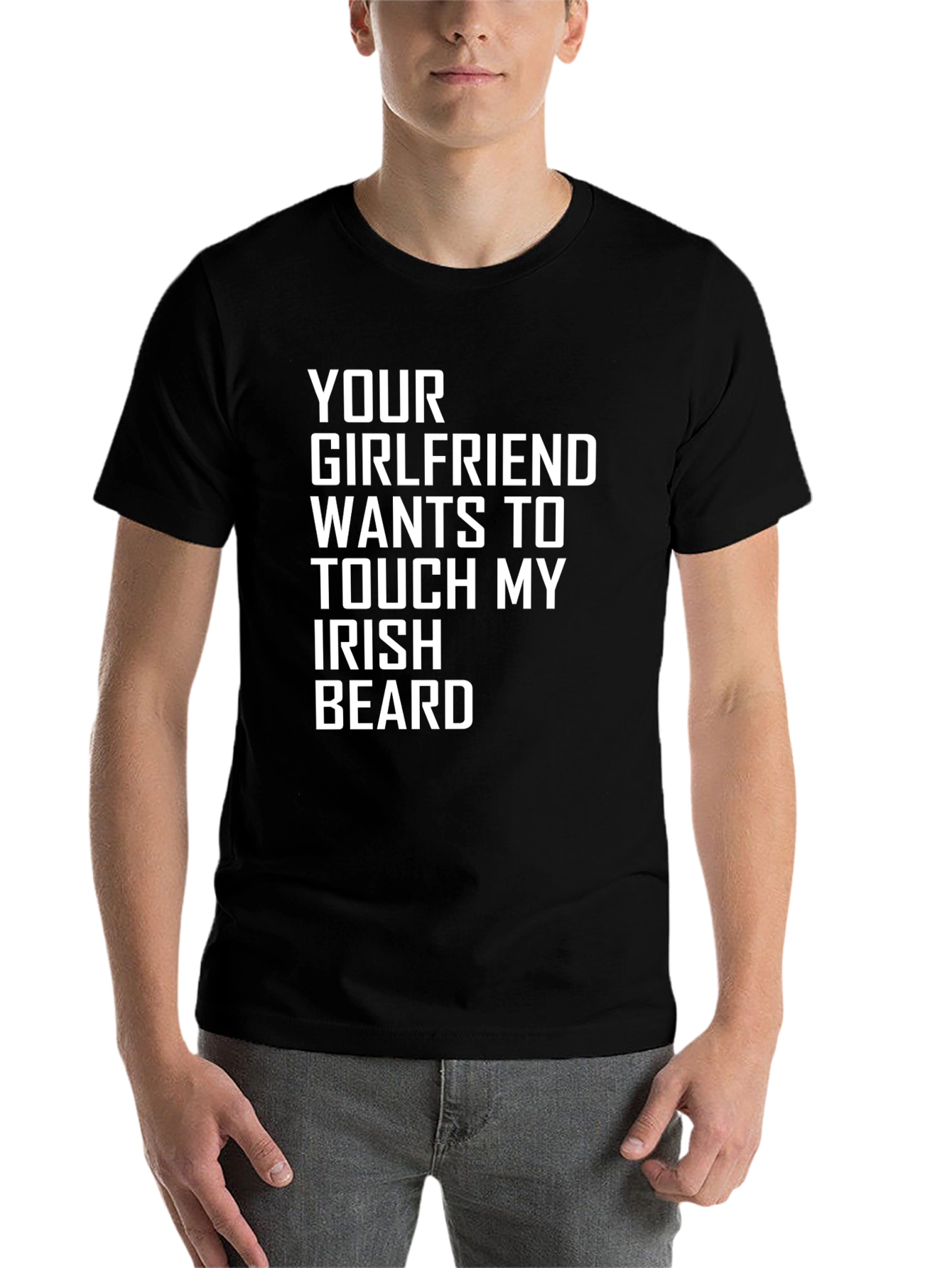 Black Irish Beard Graphic Novelty T-Shirt view 7