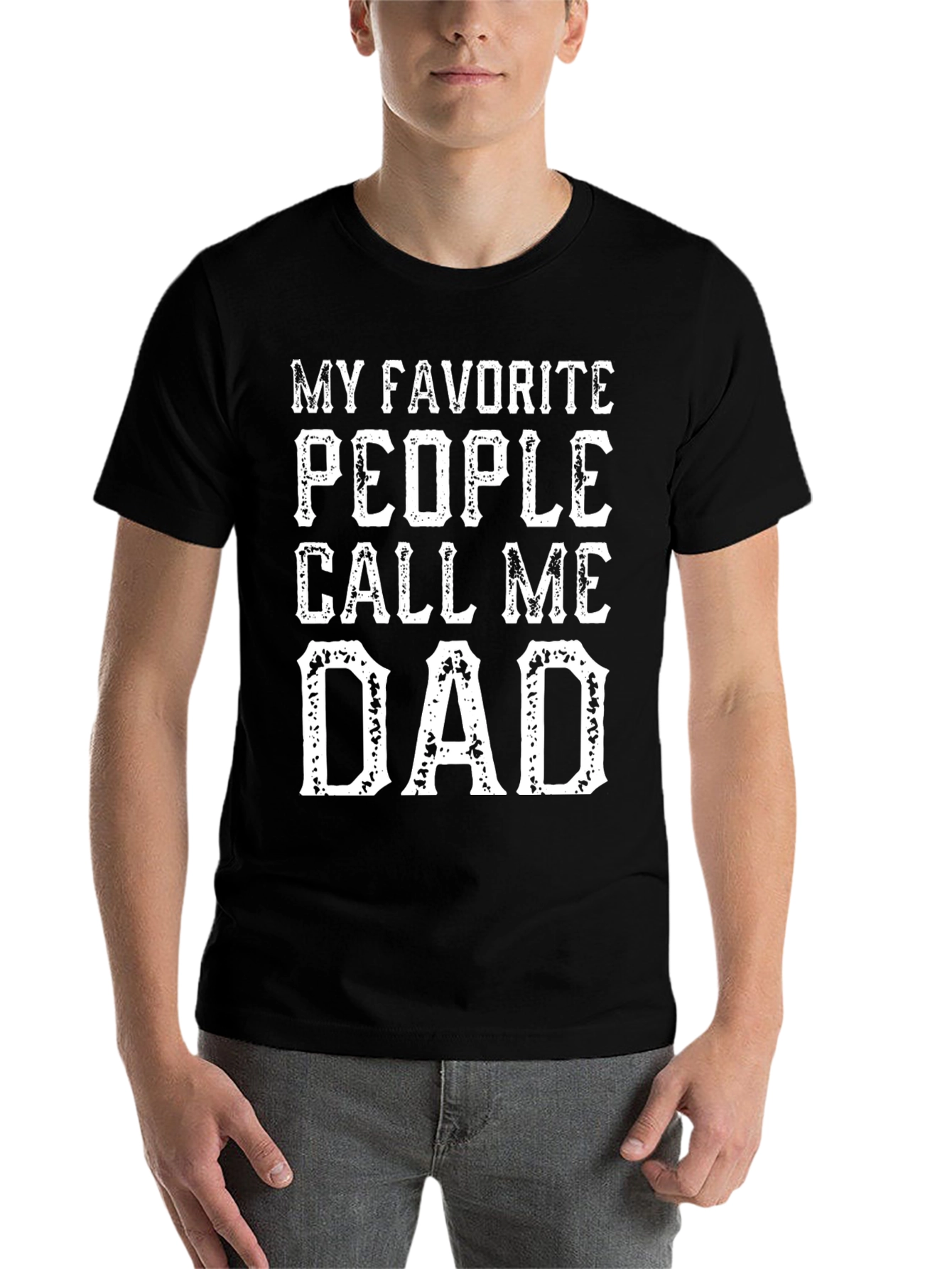Black My Favorite People Call Me Dad T-Shirt view 7
