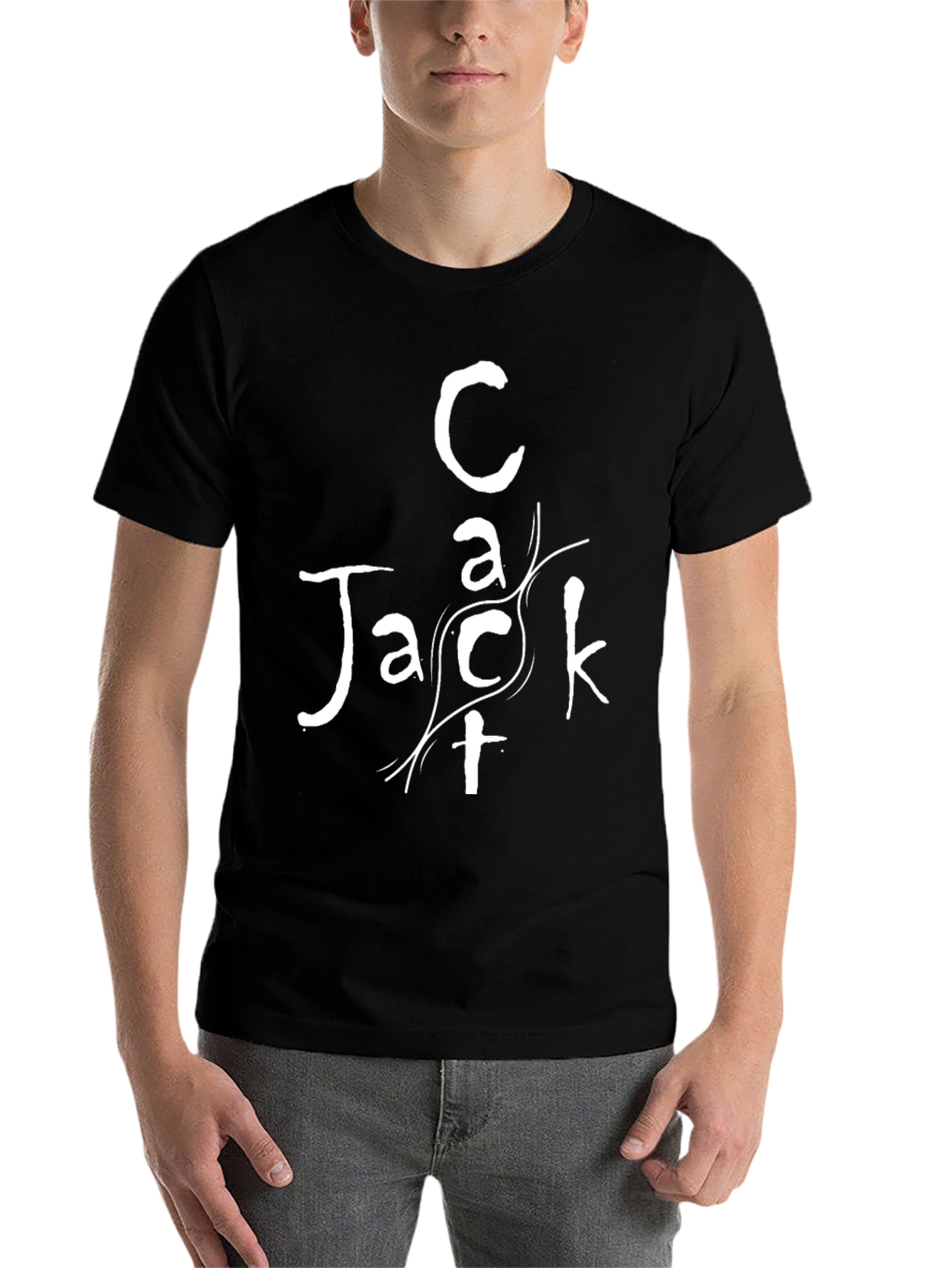 Black Cact Jack Graphic Tee - Stylish Black Cotton T-Shirt view 7