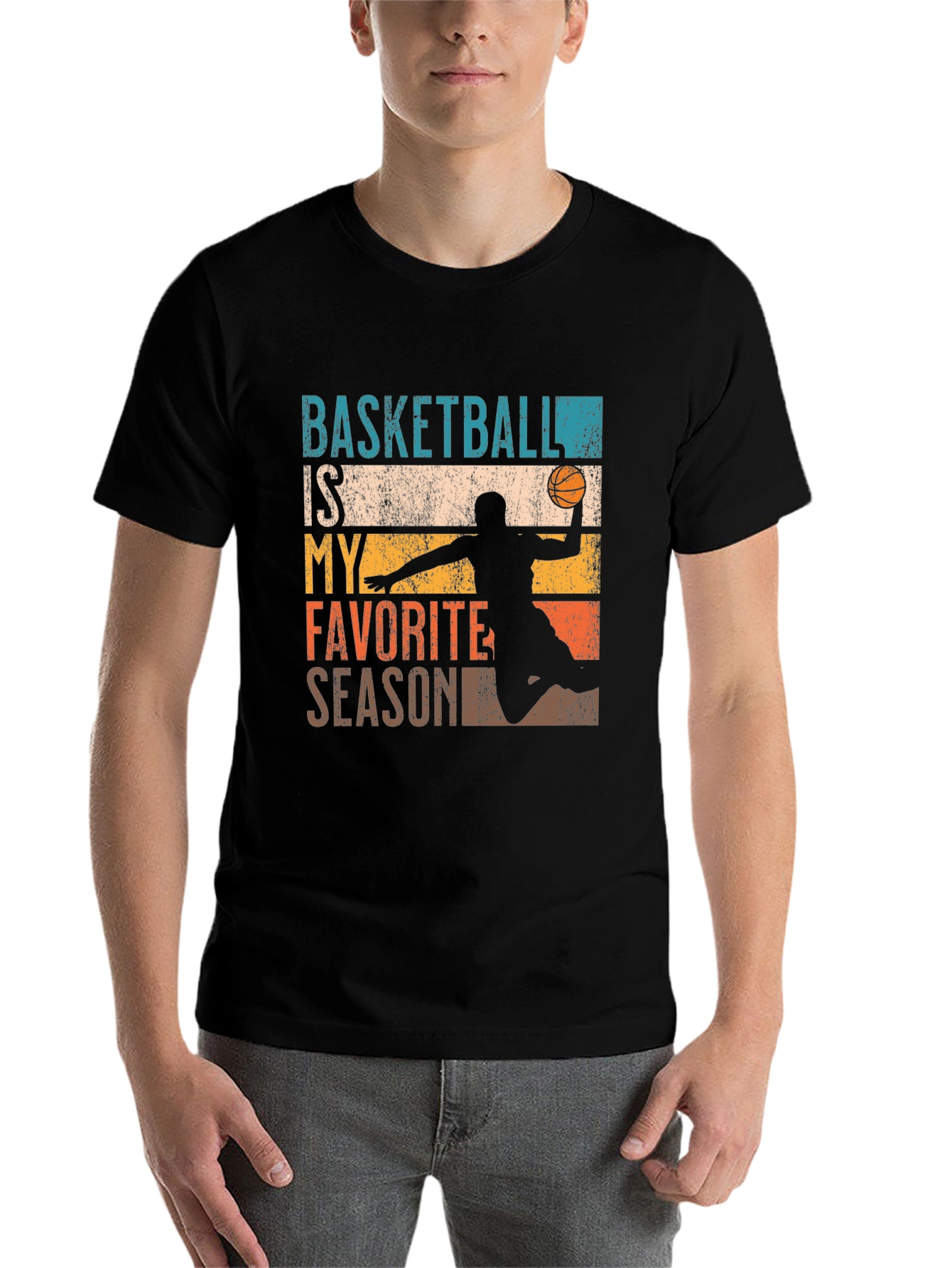 Black Basketball is My Favorite Season Black T-Shirt view 7