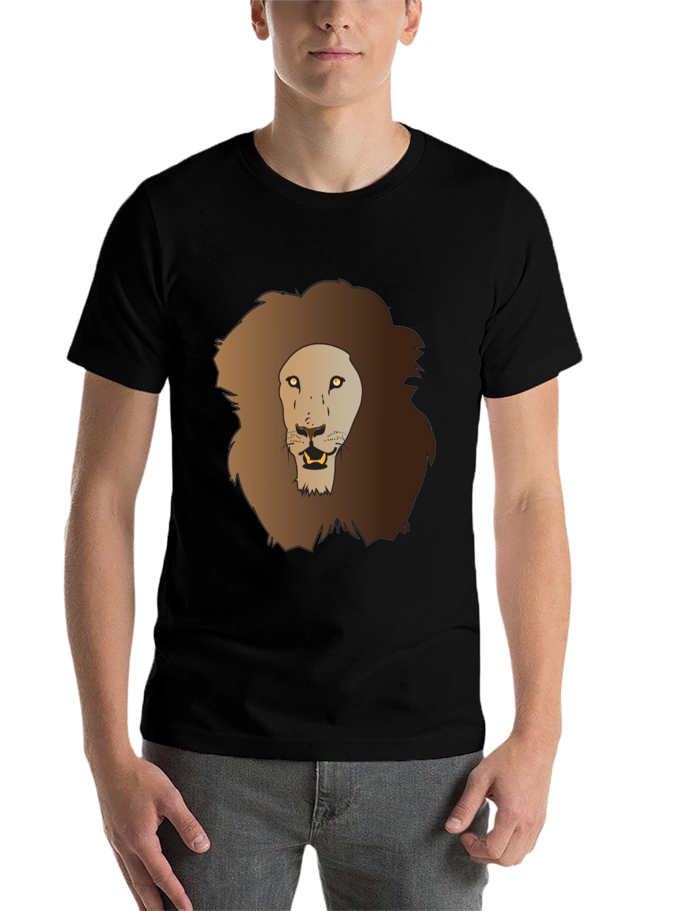 Black Lion Graphic Tee - Men's Black T-Shirt view 7