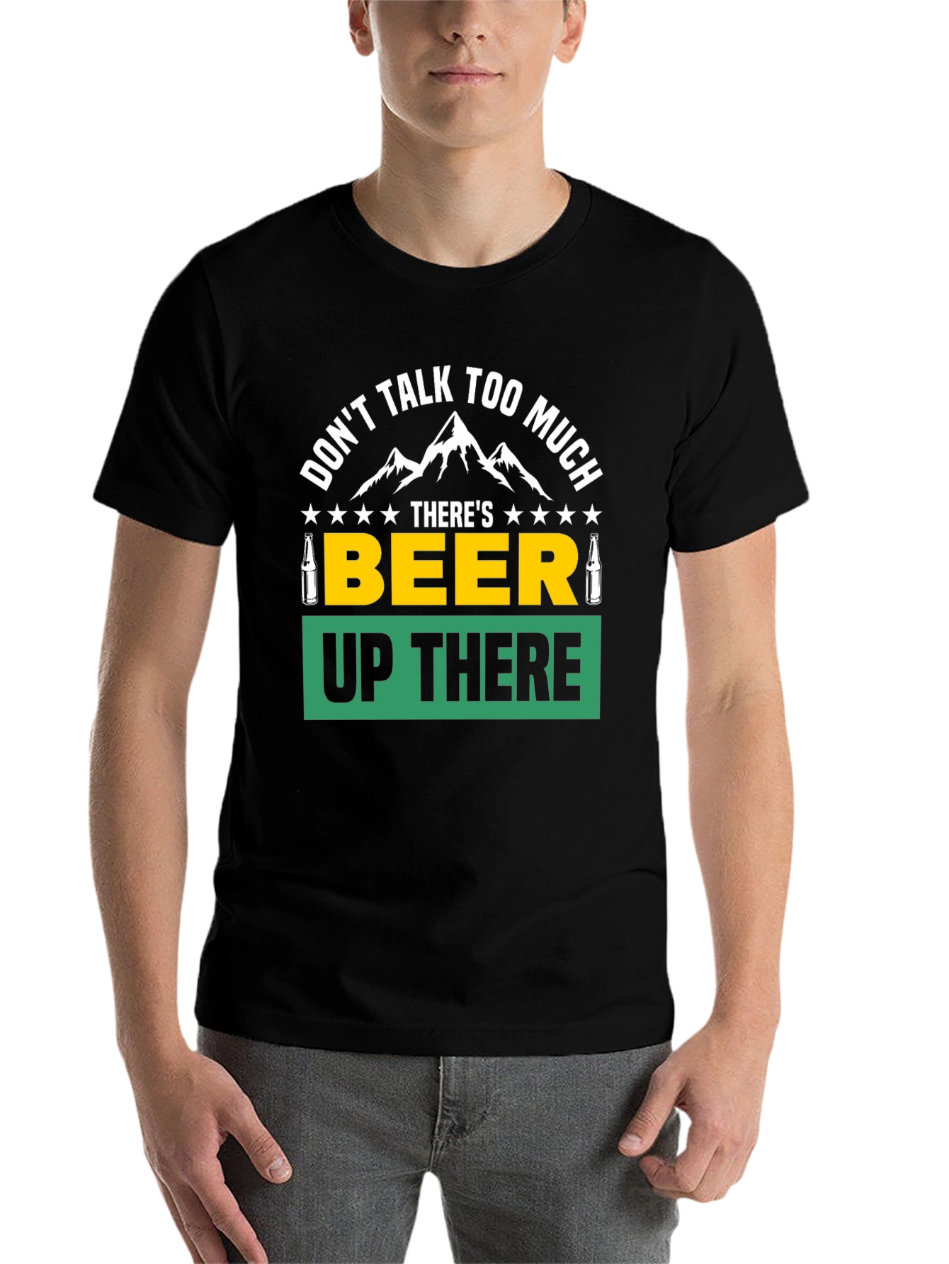 Black Don't Talk, Beer Up There Graphic Tee view 7