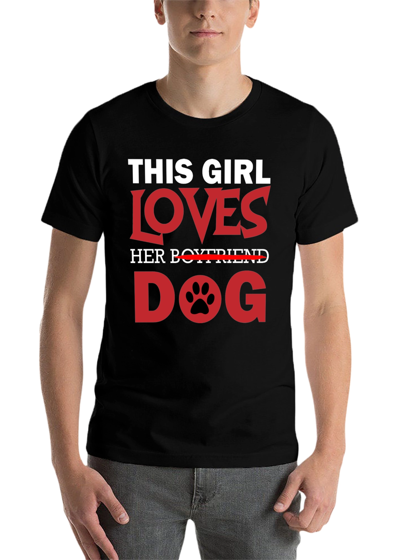 Black This Girl Loves Dog T-Shirt view 7