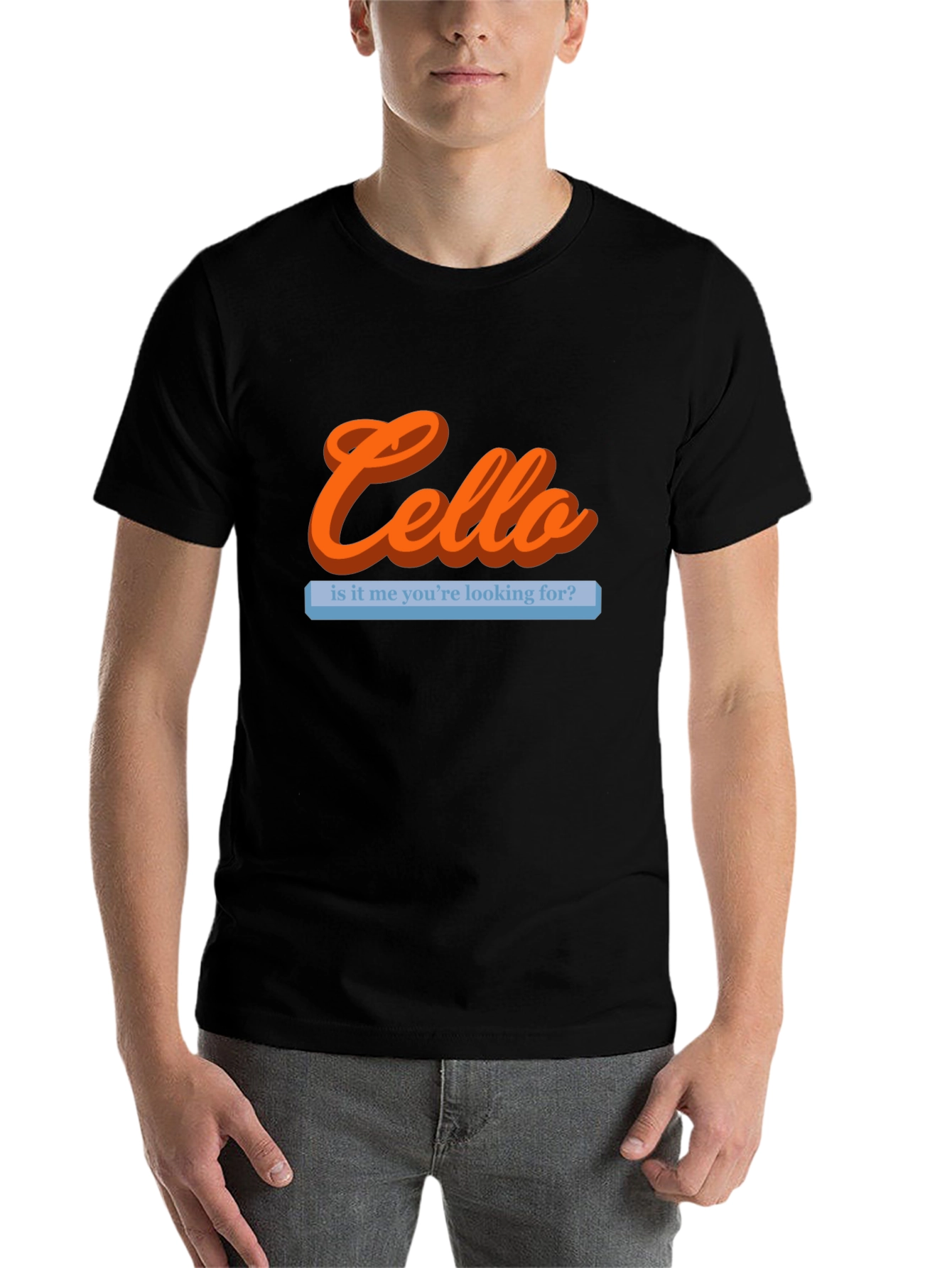 Black Cello Is It Me You're Looking For T-Shirt view 7