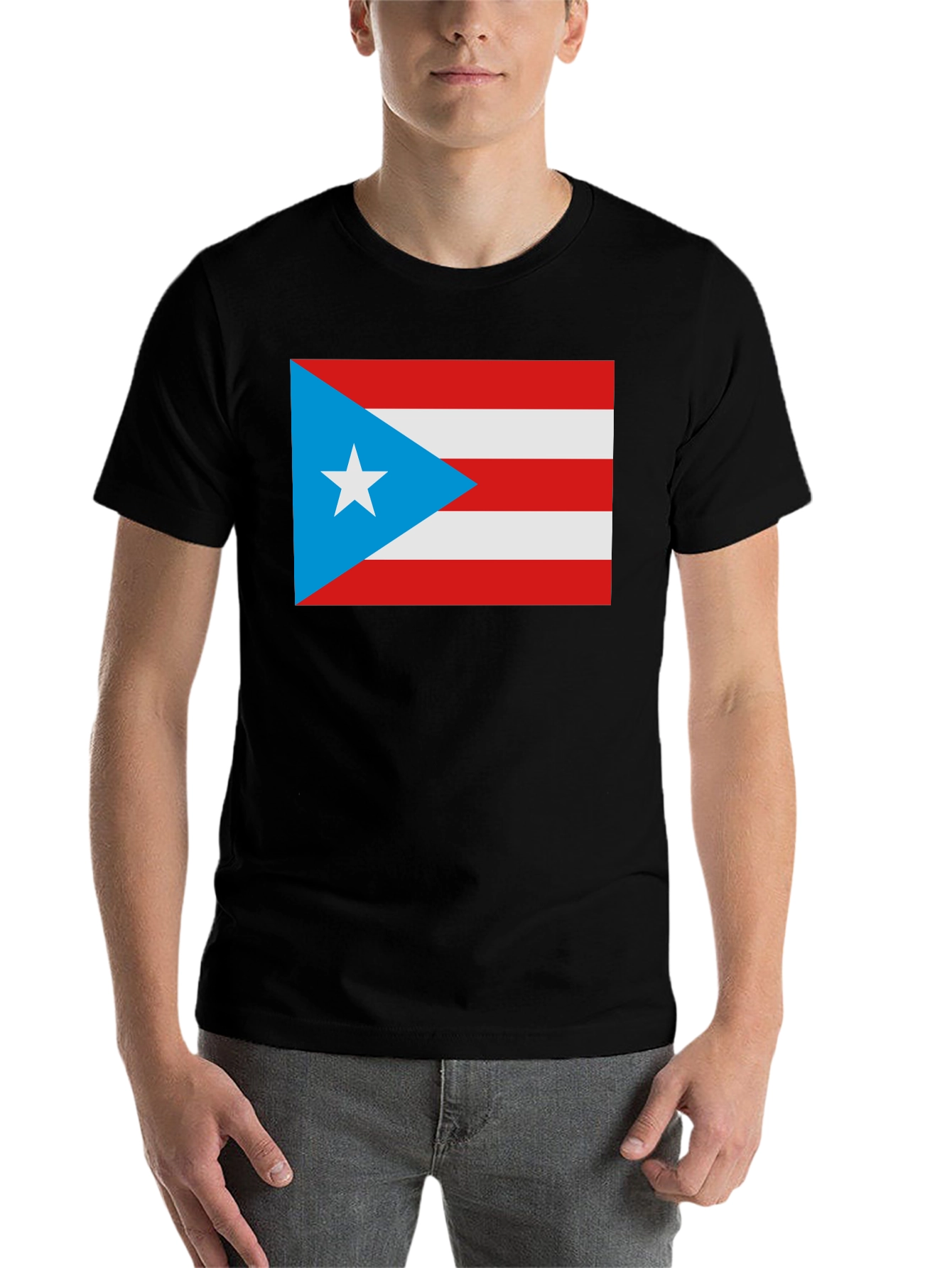 Black Puerto Rico Flag T-Shirt - Pride & Style view 7