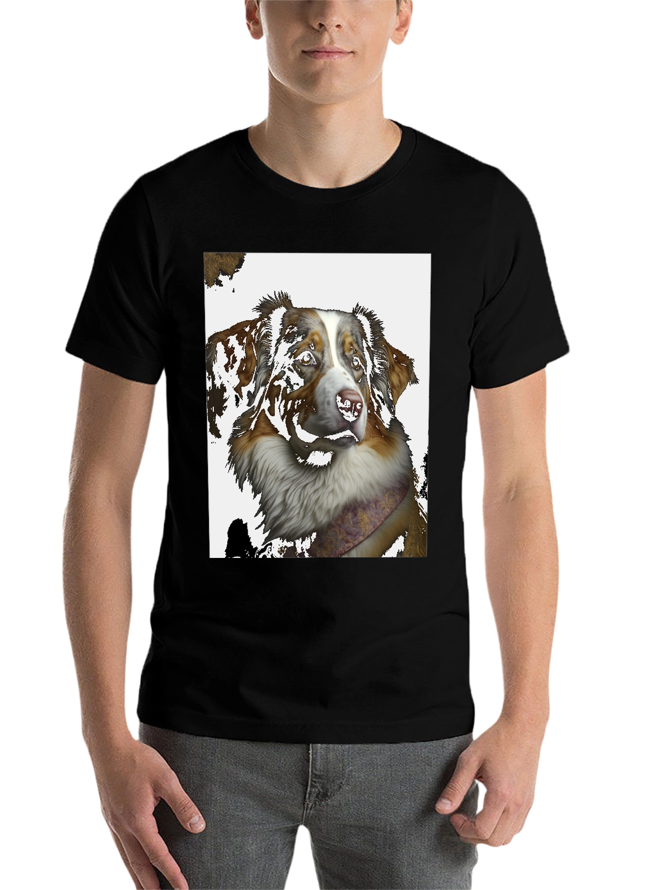 Black Dog Graphic Black T-Shirt view 7