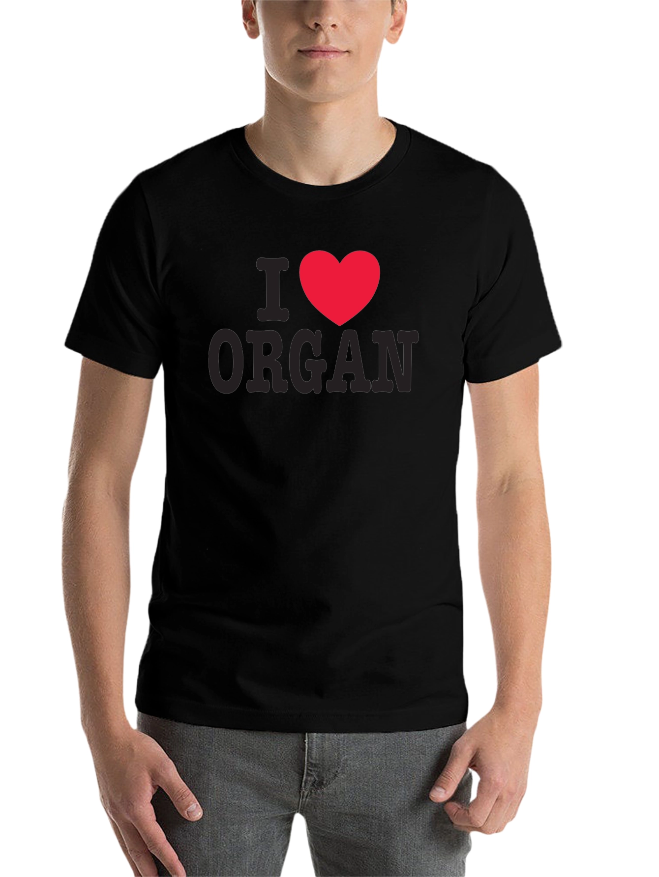 Black I Heart Organ Donation Awareness T-Shirt view 7
