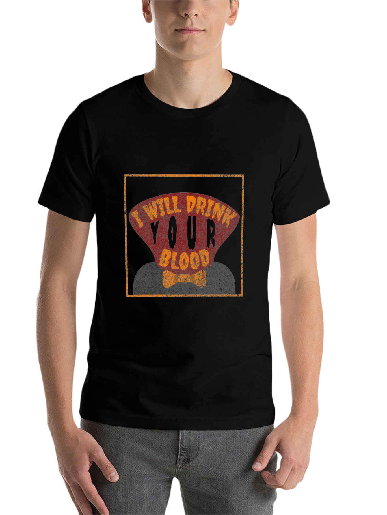 Black I Will Drink Your Blood T-Shirt view 7