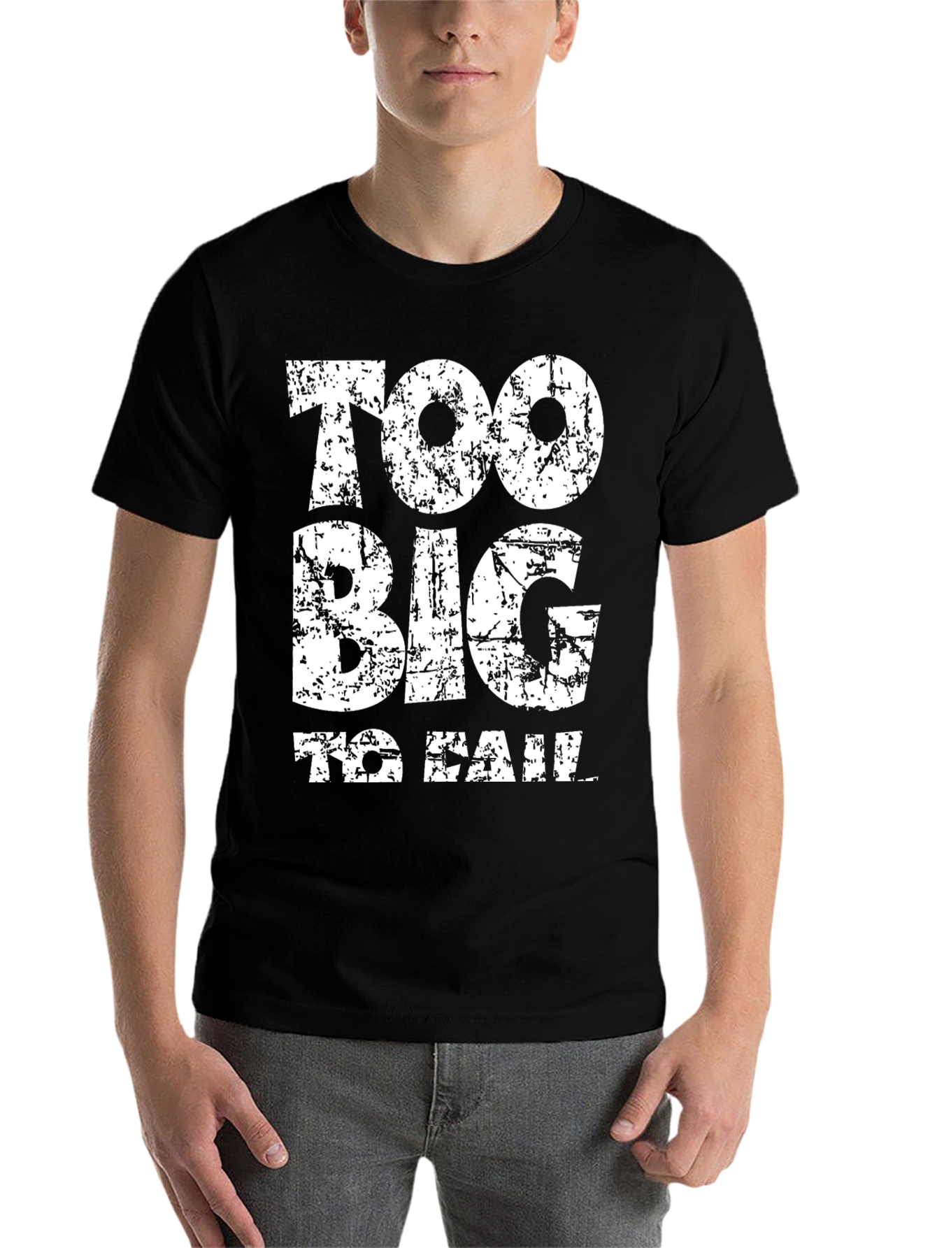Black Too Big to Fail Graphic Tee view 7