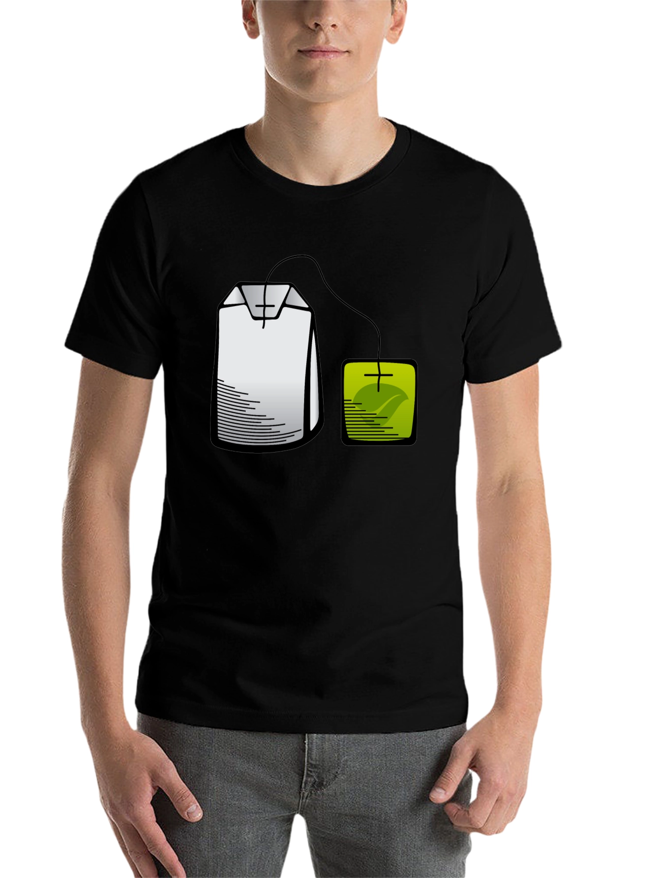 Black Tea Bag Graphic T-Shirt - Brewtiful Style! view 7