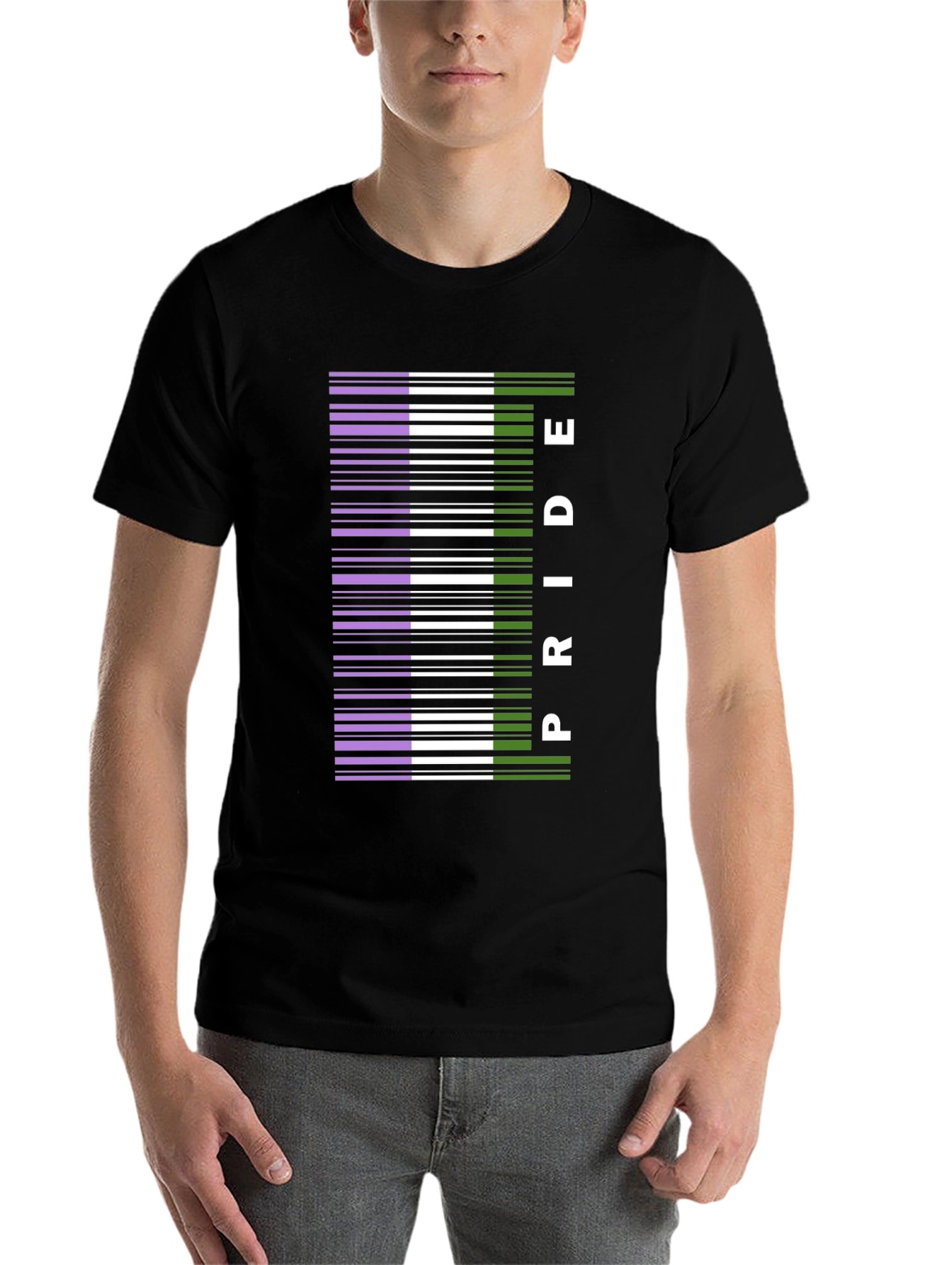 Pride Barcode Graphic Tee - Black - 7