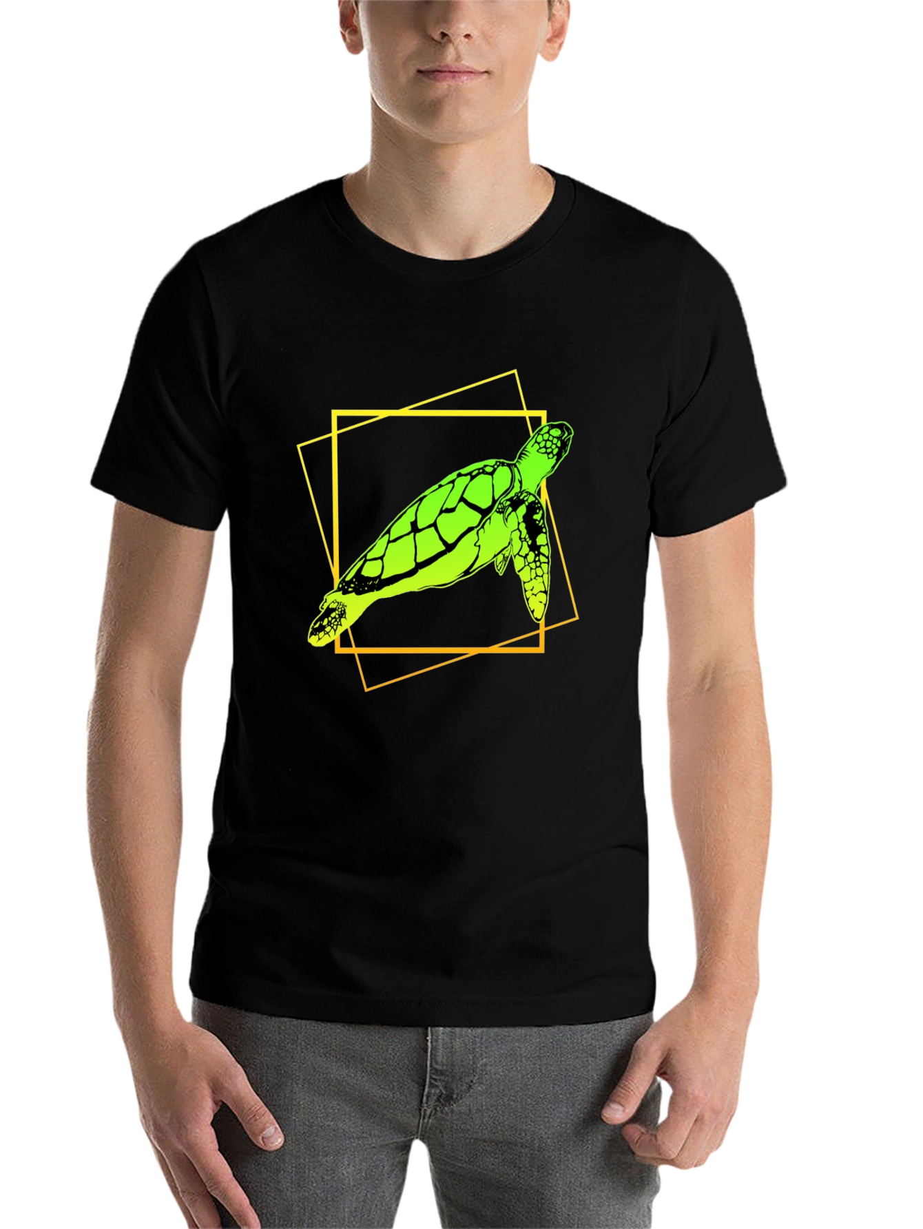 Black Turtle Graphic Tee - Black view 7