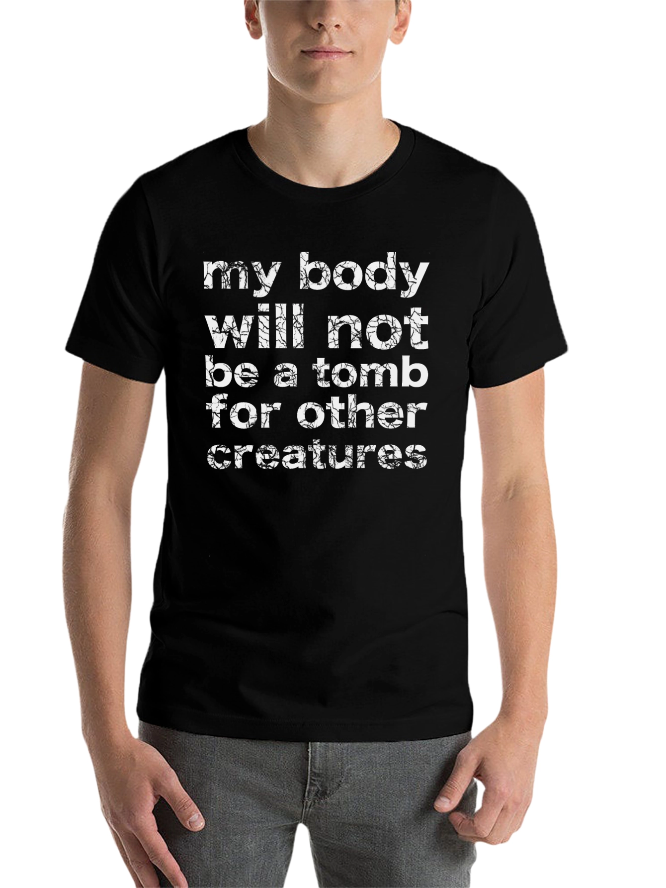 Black My Body Not a Tomb T-Shirt - Unique Design view 7