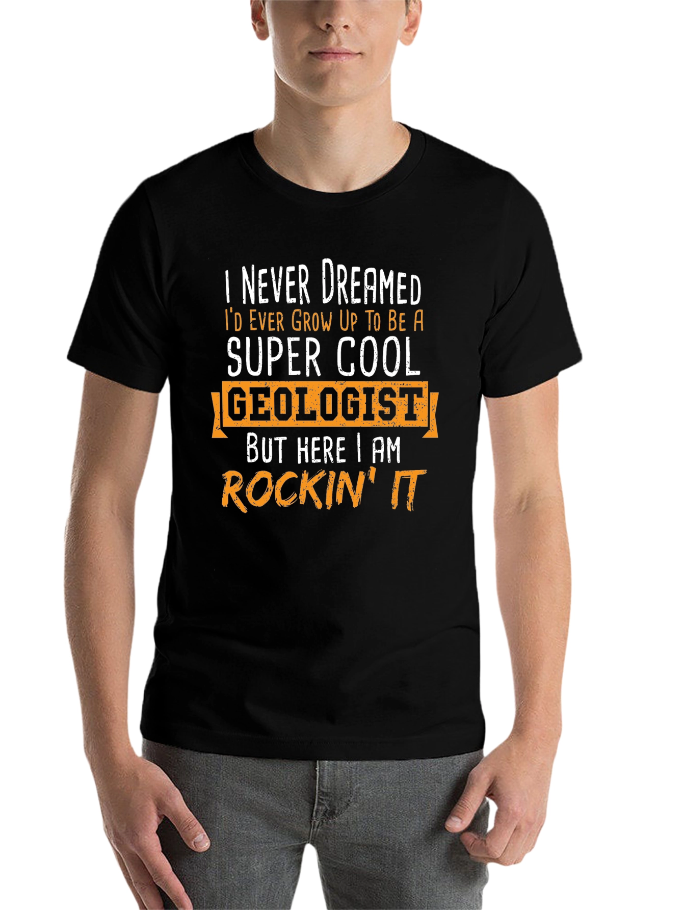 Black Super Cool Geologist Graphic T-Shirt - Rockin' It! view 7