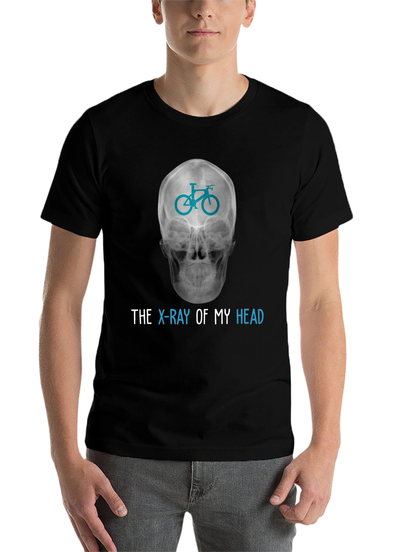 Black Bike X-Ray T-Shirt - Cycle on the Brain view 7
