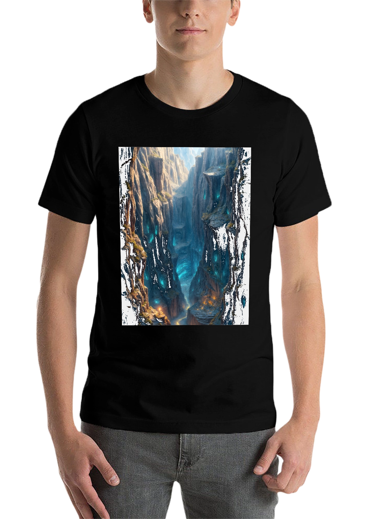 Black Mystic Canyon Black T-Shirt view 7