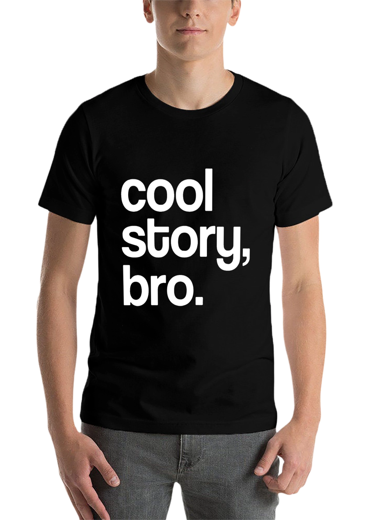 Black Cool Story Bro Graphic Tee - Trendy Sarcastic T-Shirt view 7