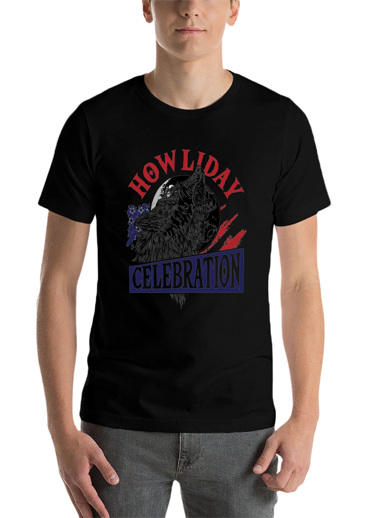 Black Howliday Celebration Black T-Shirt view 7
