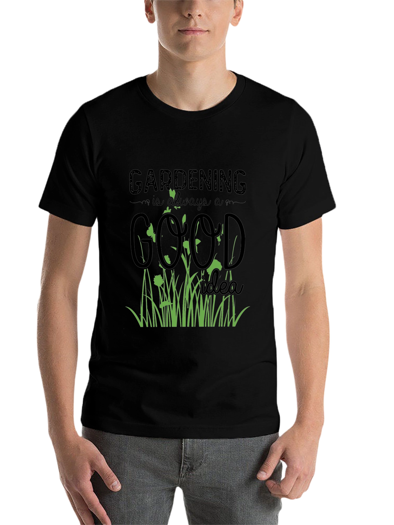 Black Gardening Is Always a Good Idea Graphic Tee view 7