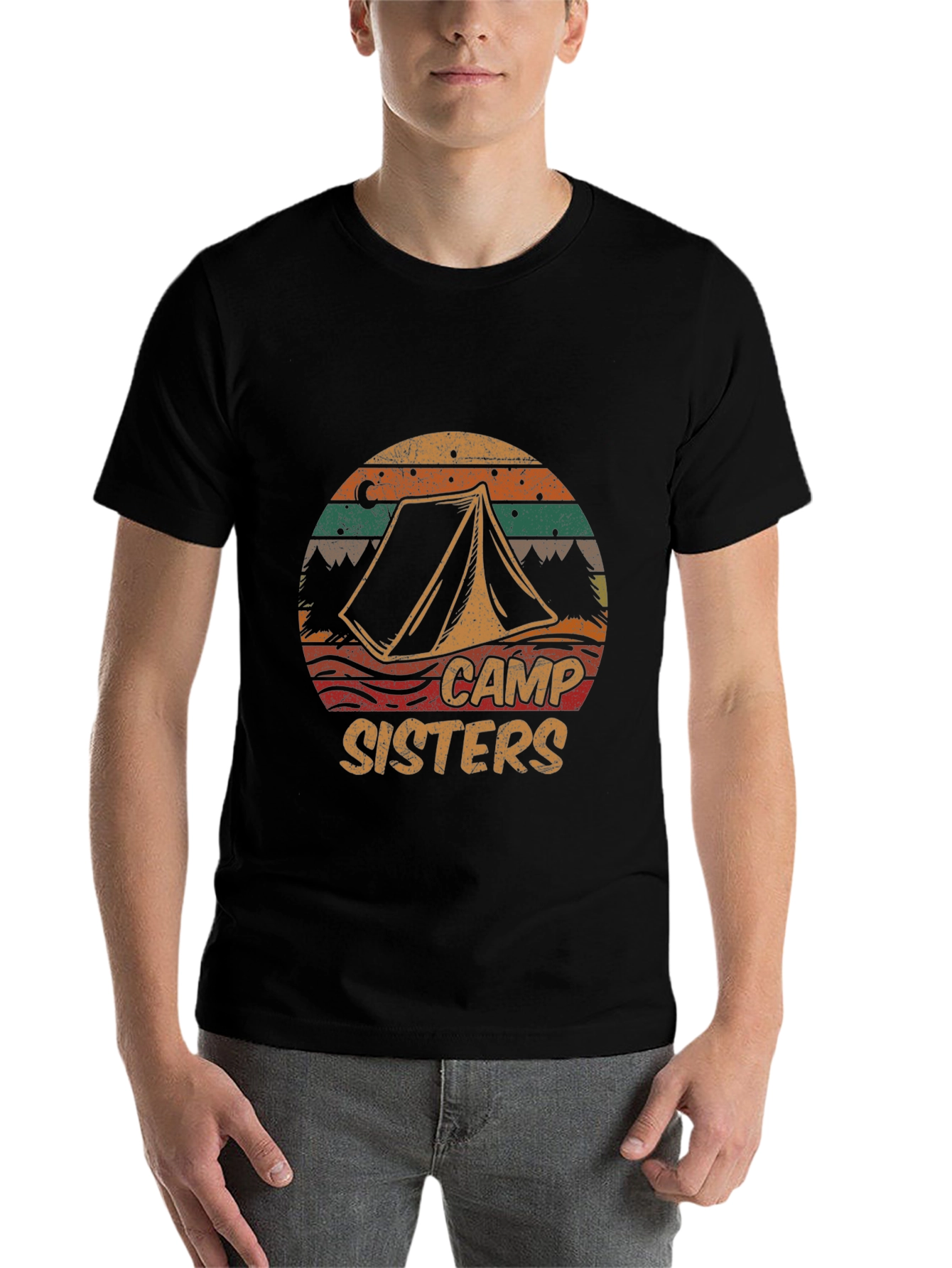 Camp Sisters Retro Camping Graphic Tee - 7