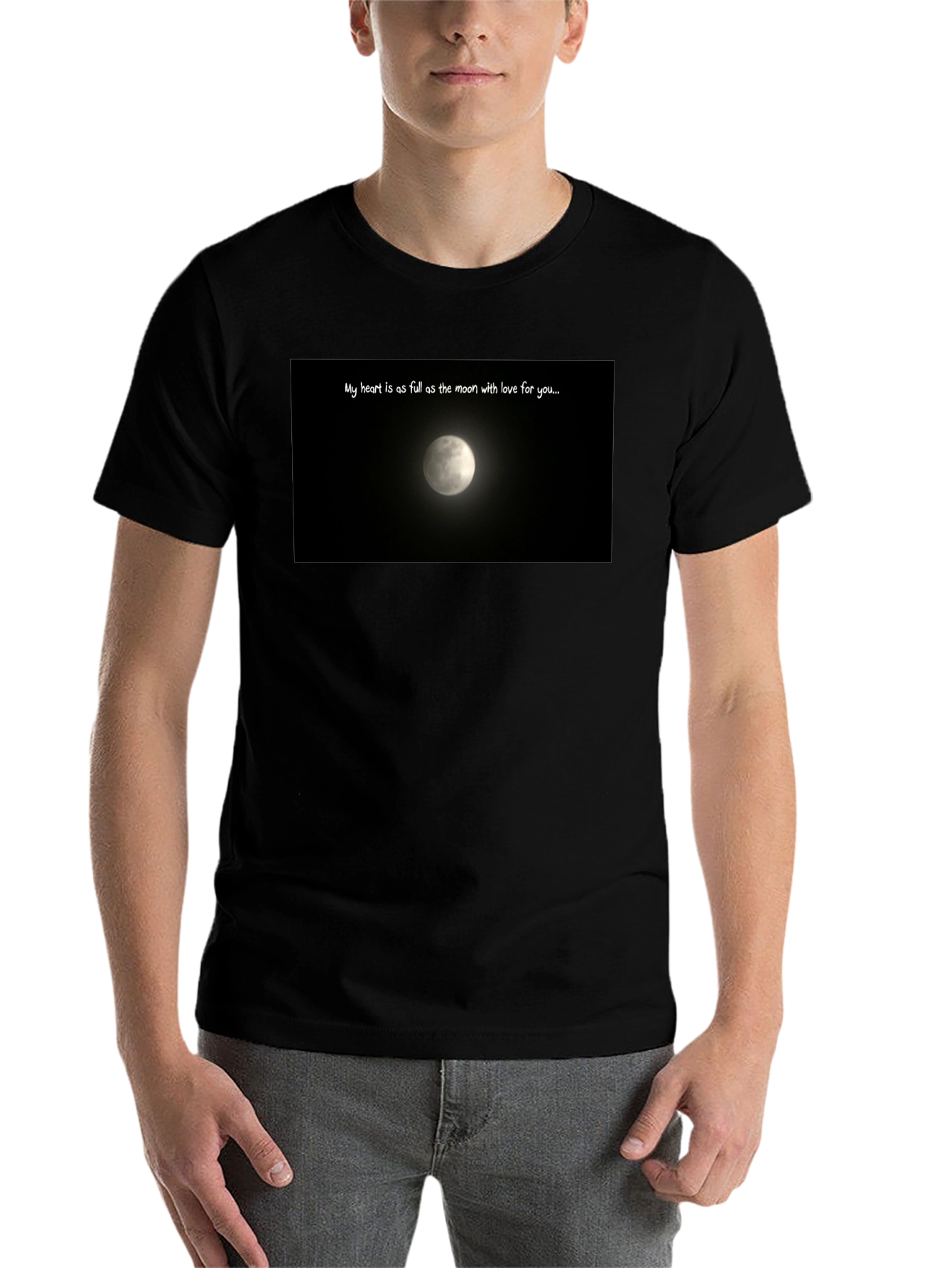 Black Moonlight Love Tee - Heart Full of Moon view 7