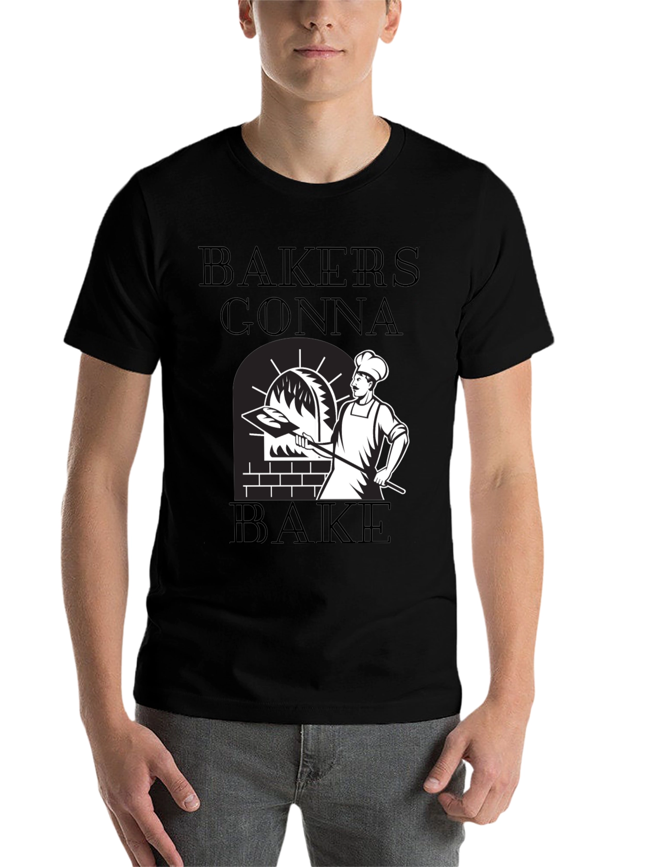 Black Bakers Gonna Bake Graphic Tee - Funny Baking Shirt view 7