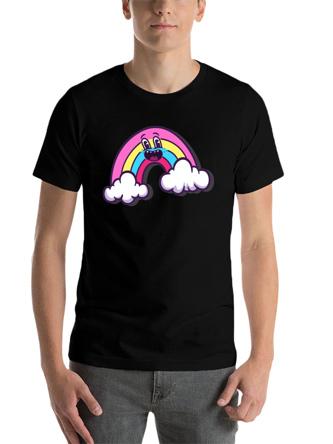 Black Rainbow Graphic T-Shirt view 7