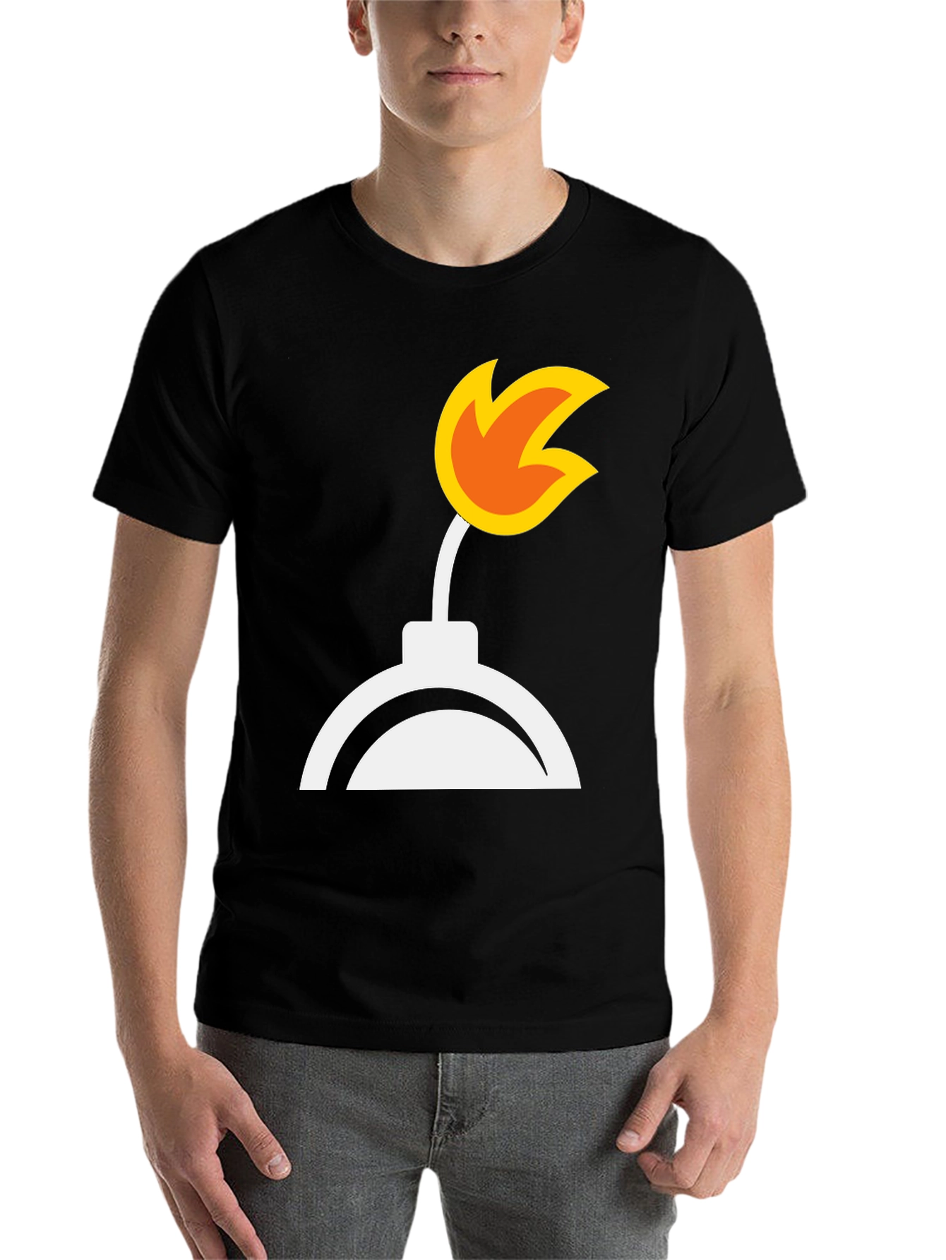 Black Bomb Graphic Tee - Black Cotton Blend view 7