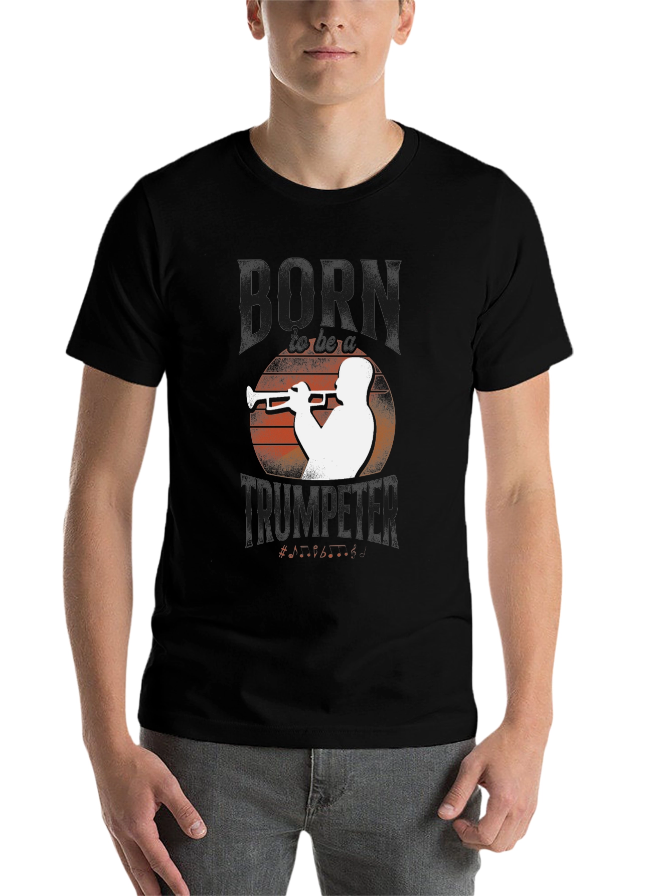 Black Horn Trumpeter Graphic Tee - Black view 7