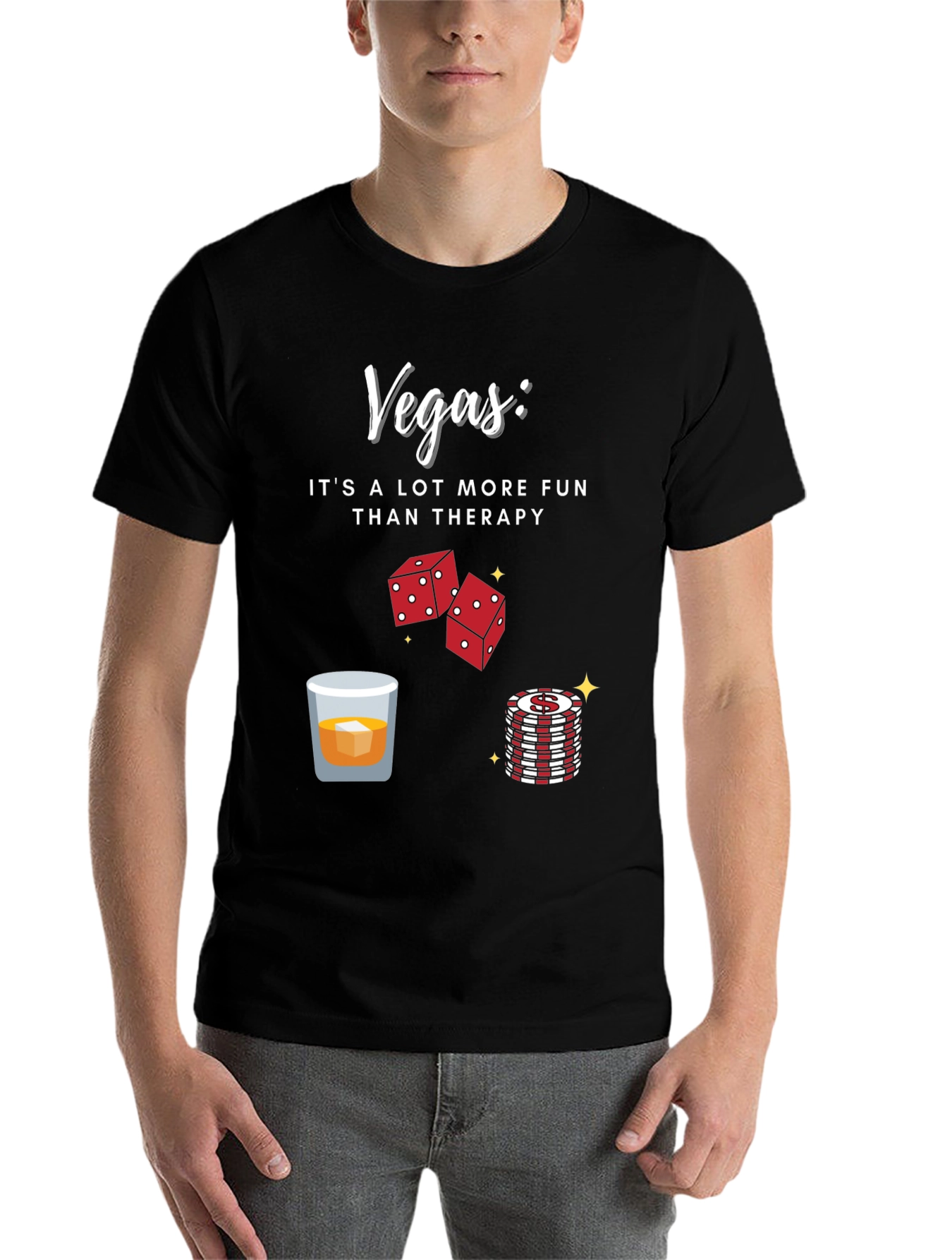 Black Vegas Fun T-Shirt view 7