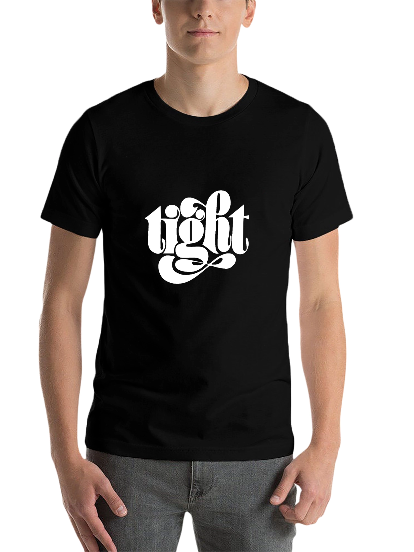 Black Tight Graphic Black T-Shirt view 7