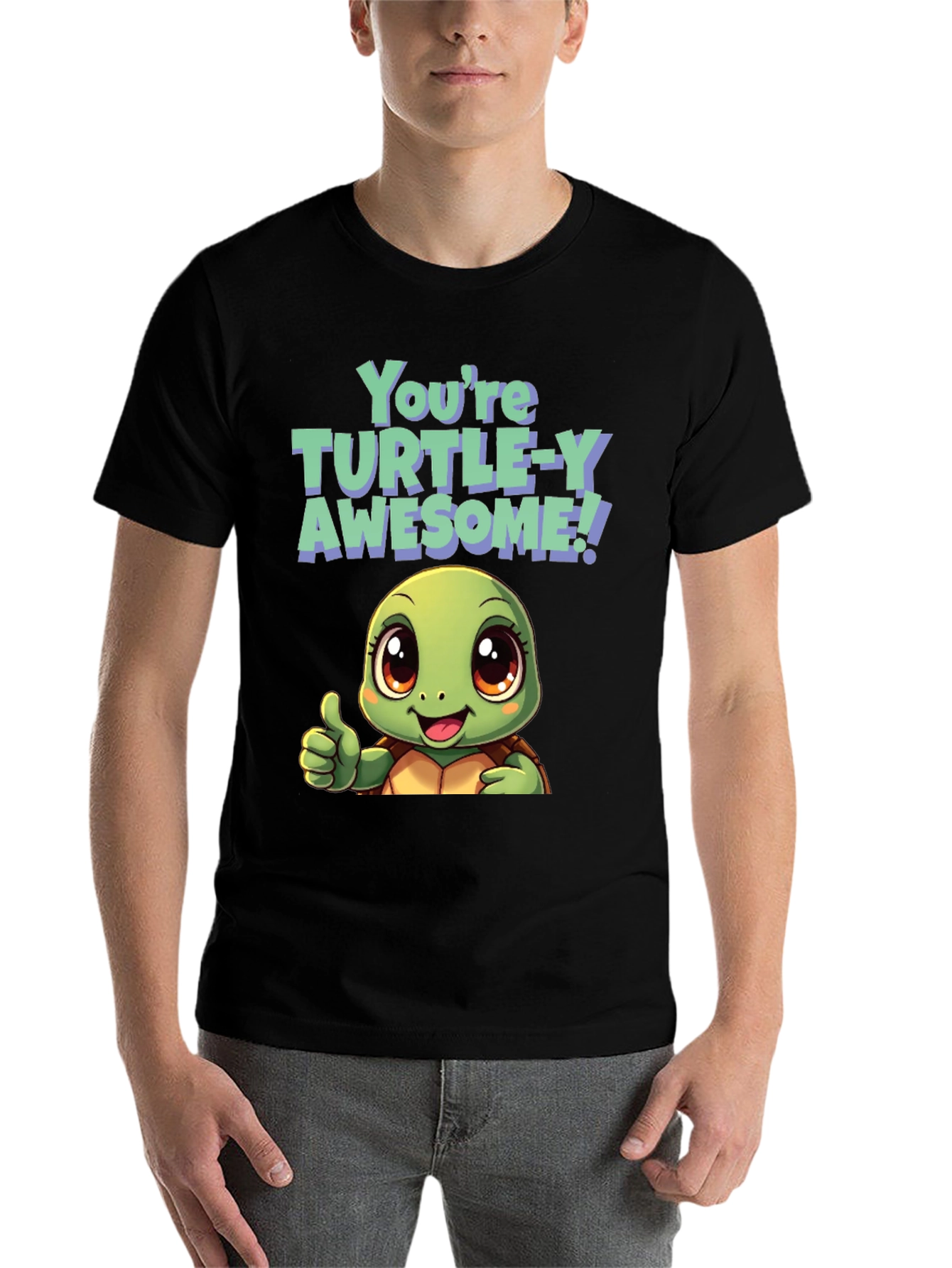 Black Turtle-Y Awesome Graphic Tee view 7