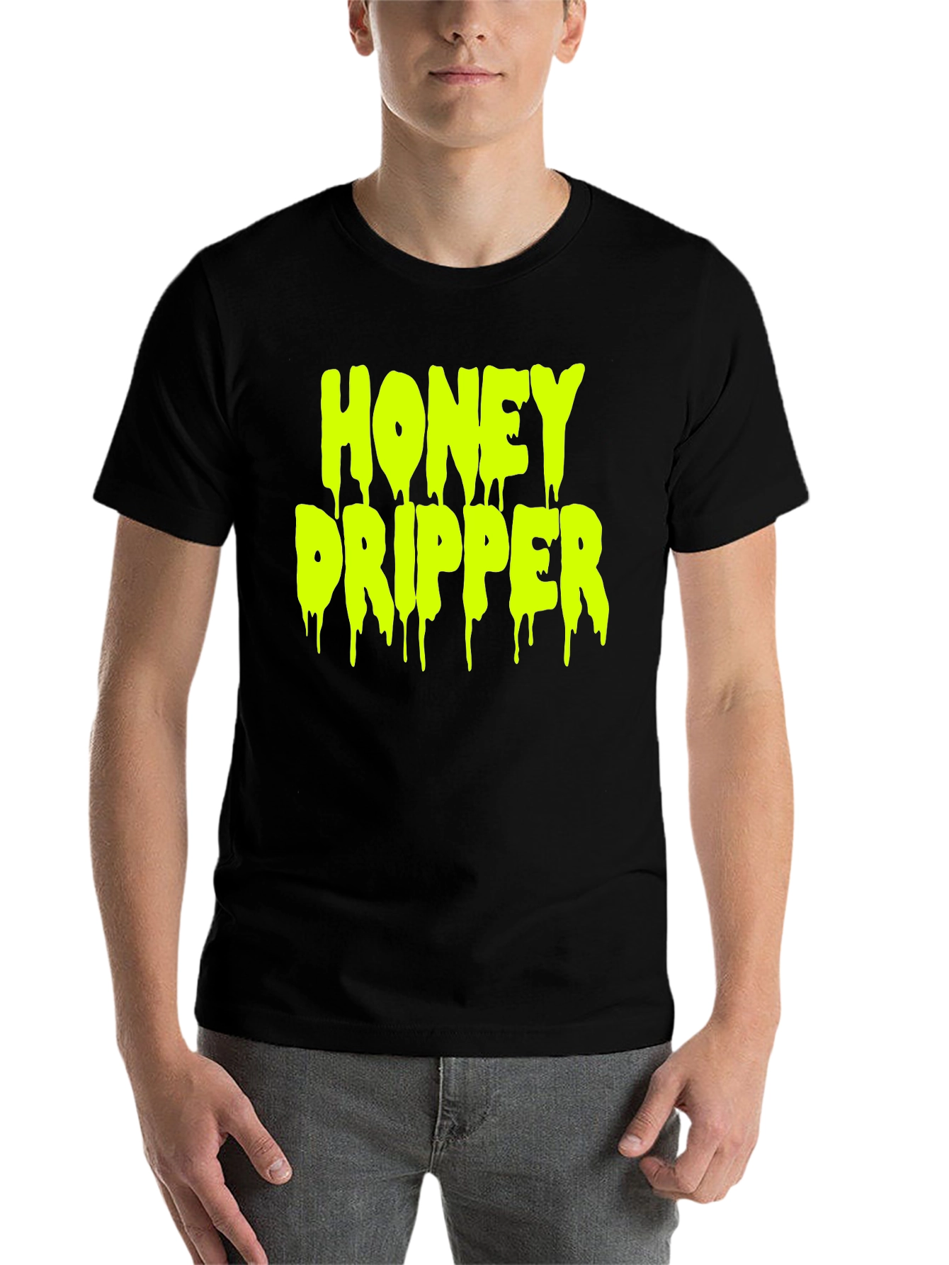 Black Honey Dripper Graphic Tee - Cool Streetwear Shirt view 7