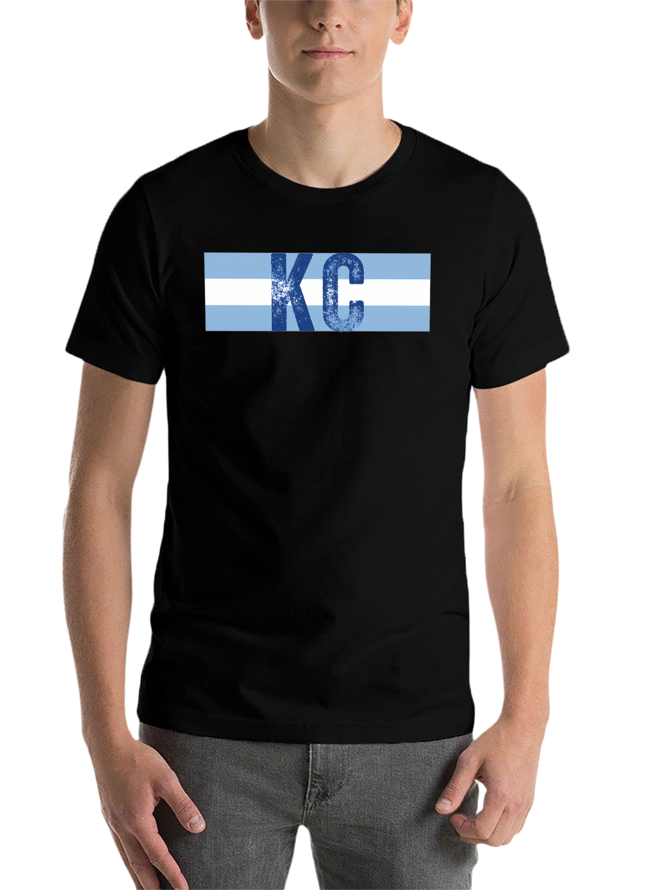 Black KC Stripes Graphic T-Shirt view 7