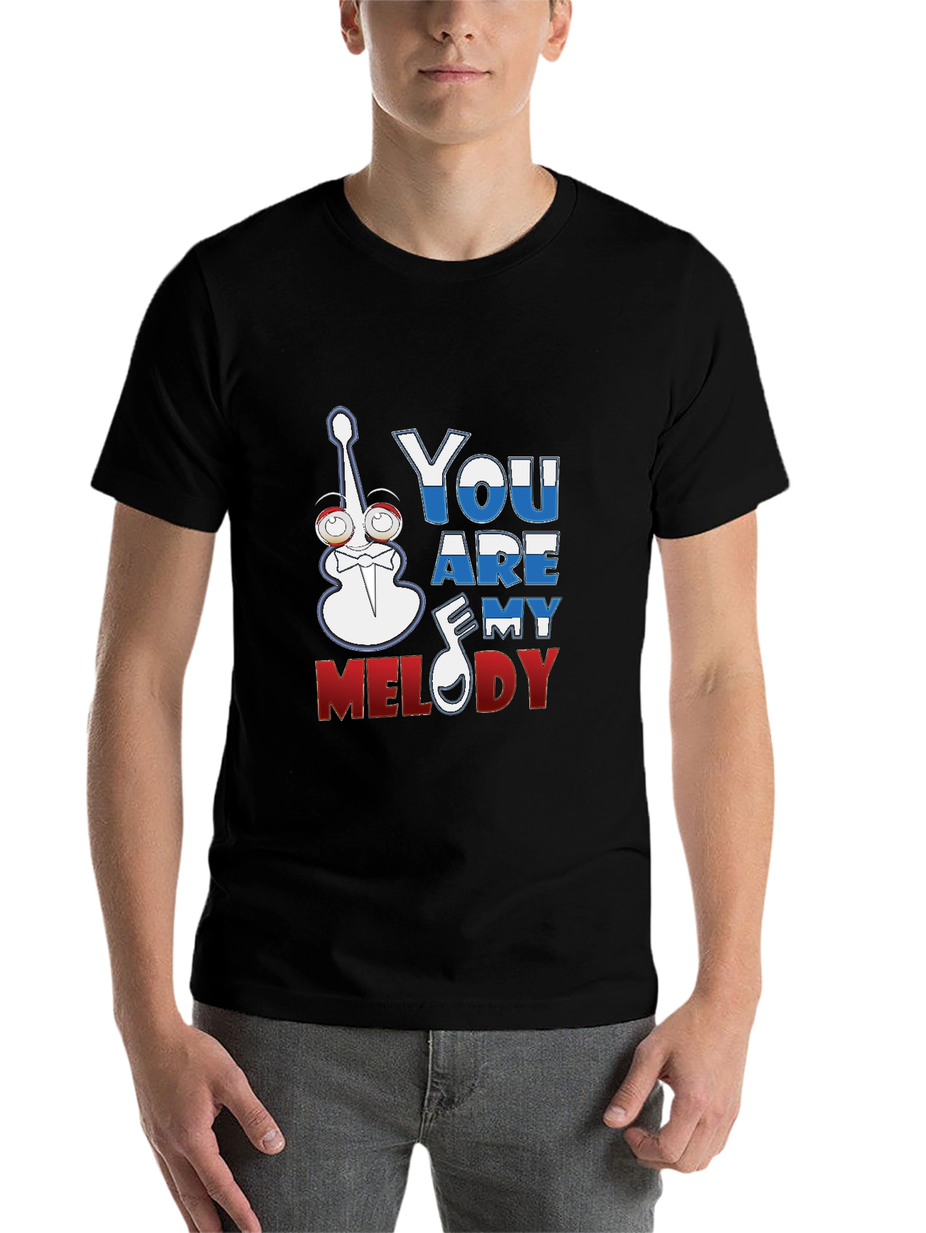 Black You Are My Melody Graphic T-Shirt view 7