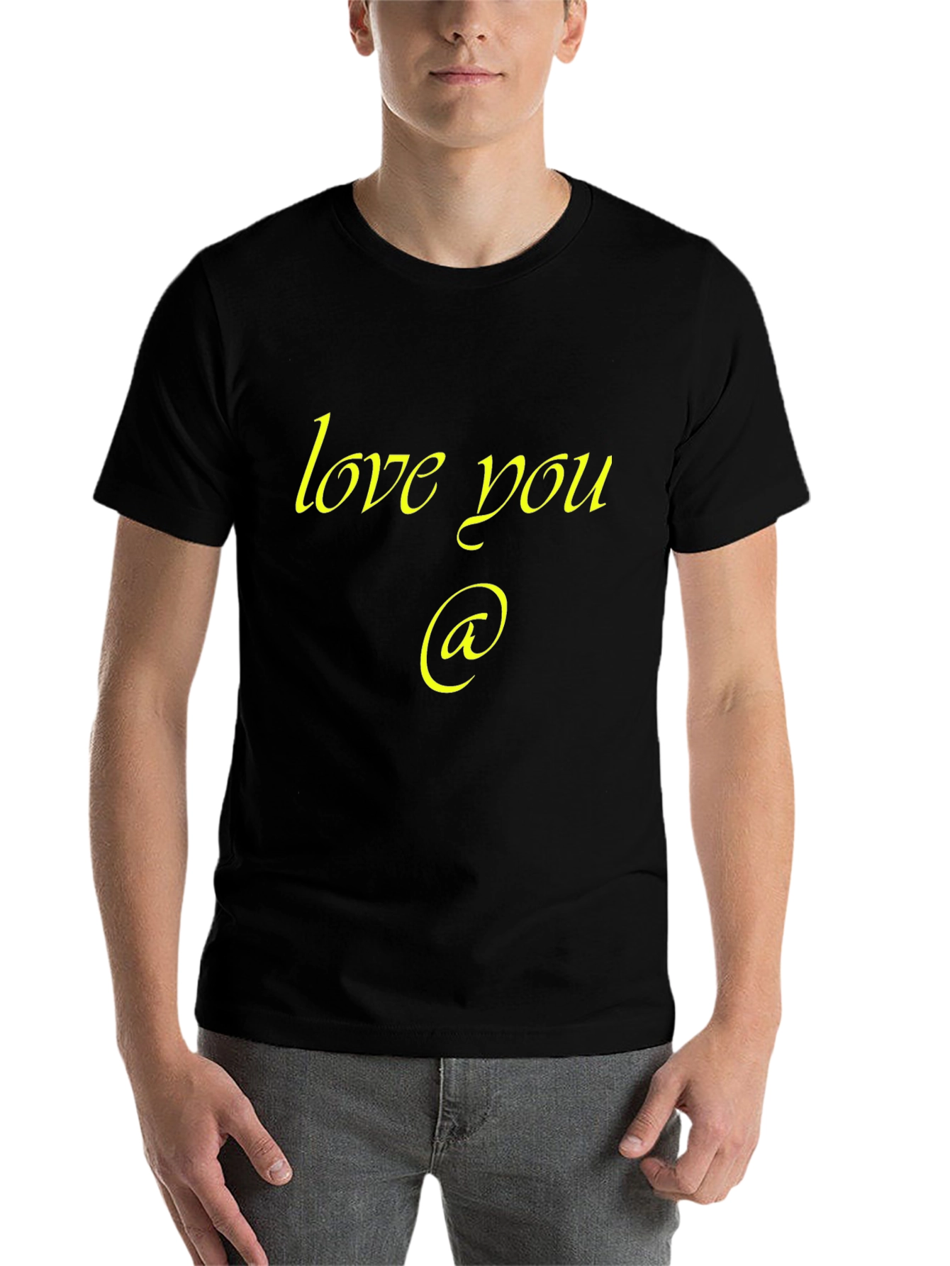 Black Love You Graphic Black T-Shirt view 7