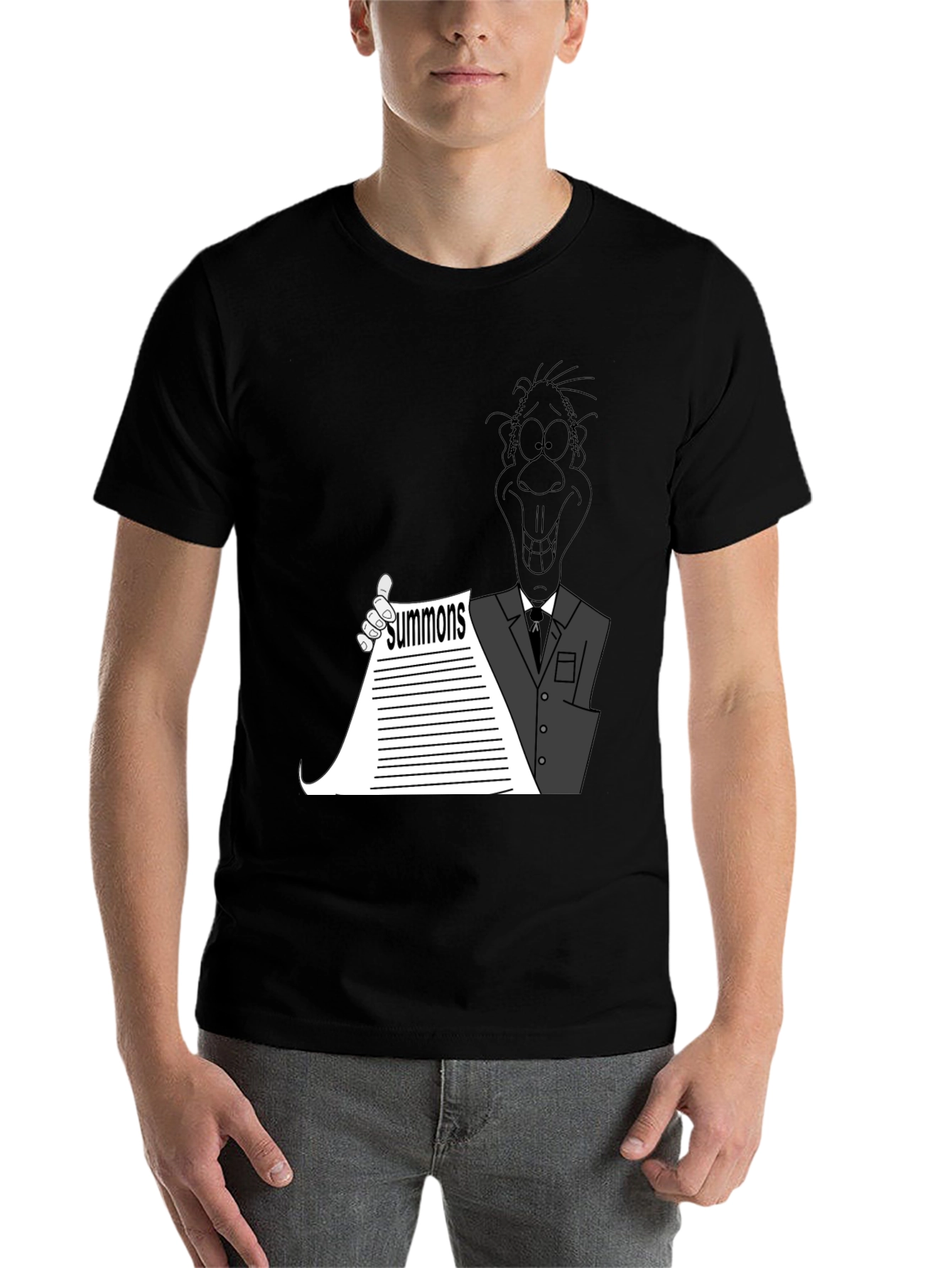 Black Cartoon Summons Black T-Shirt view 7