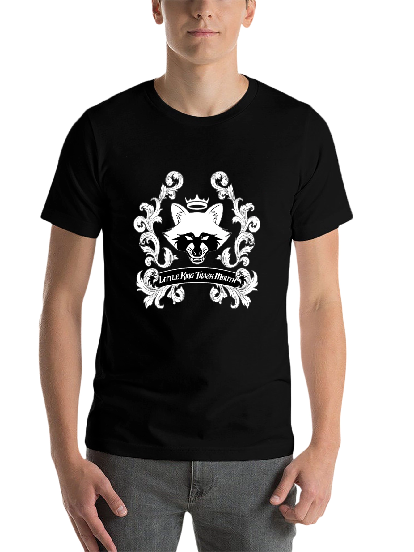Black Little King Trash Mouth Graphic T-Shirt view 7