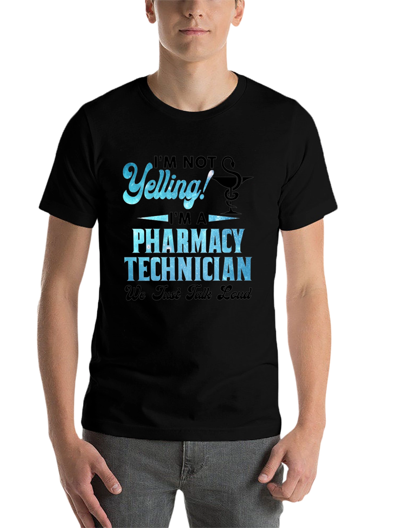 Black Pharmacy Technician T-Shirt - We Just Talk Loud! view 7